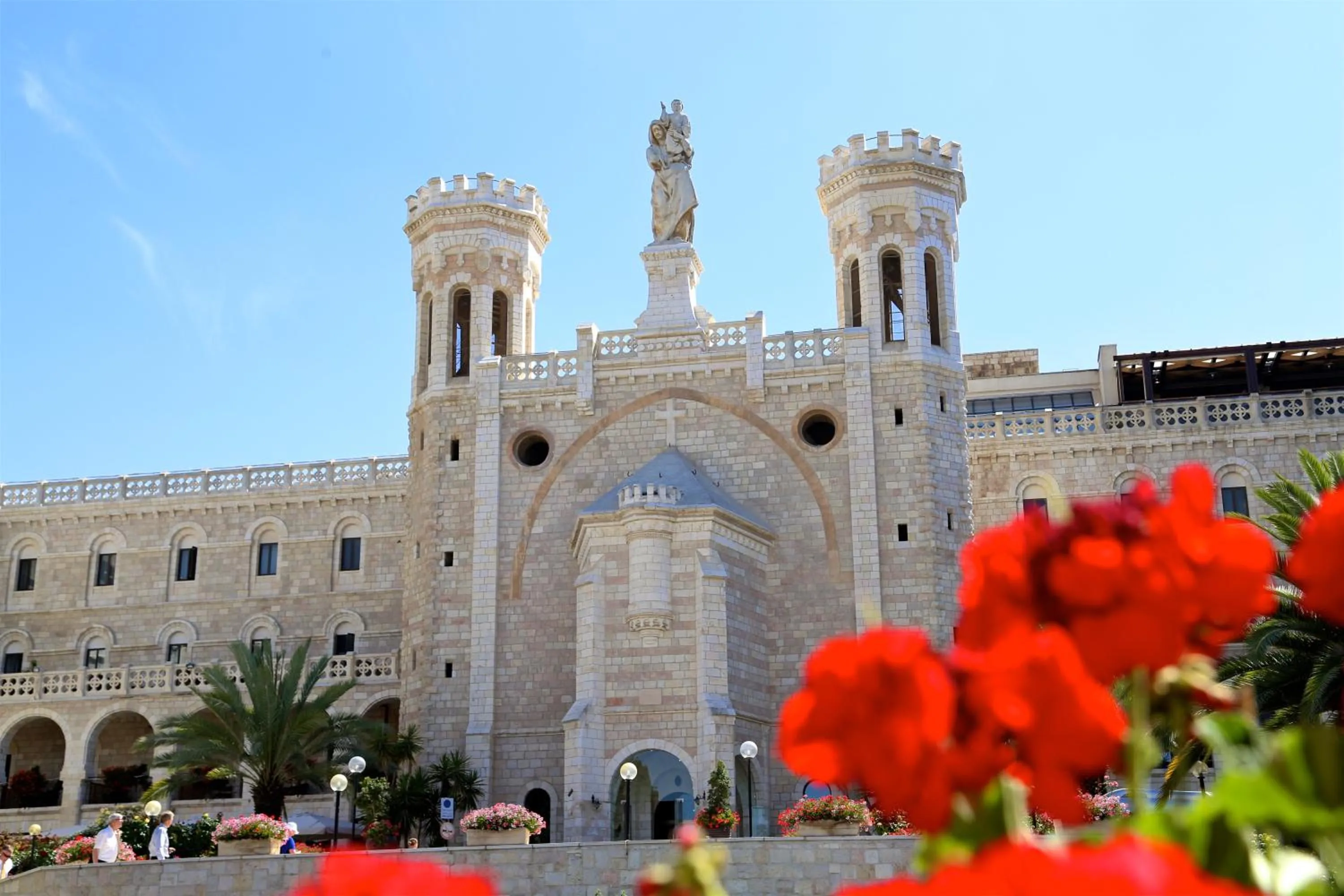 Facade/entrance in Notre Dame of Jerusalem Center