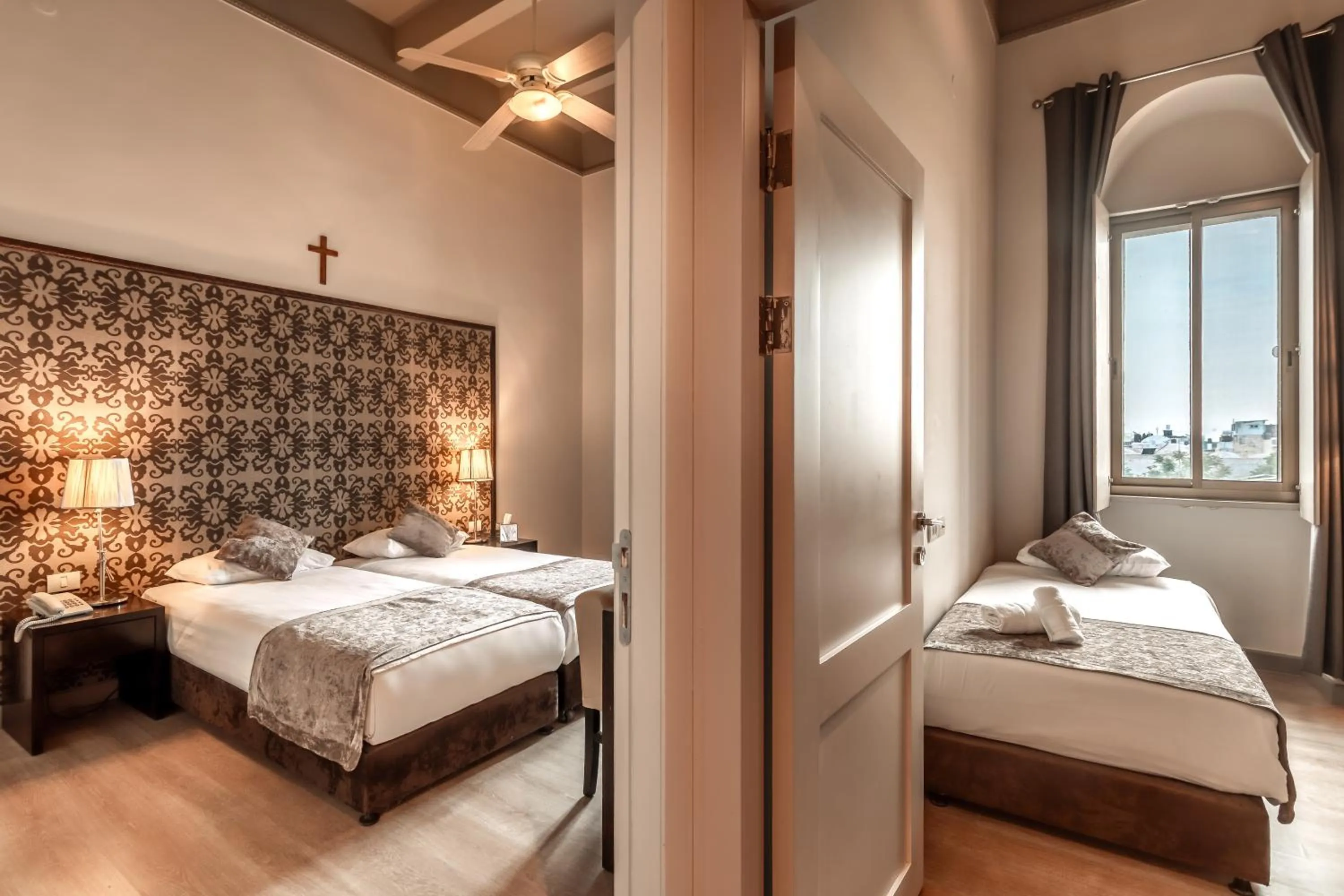 Bed in Notre Dame of Jerusalem Center