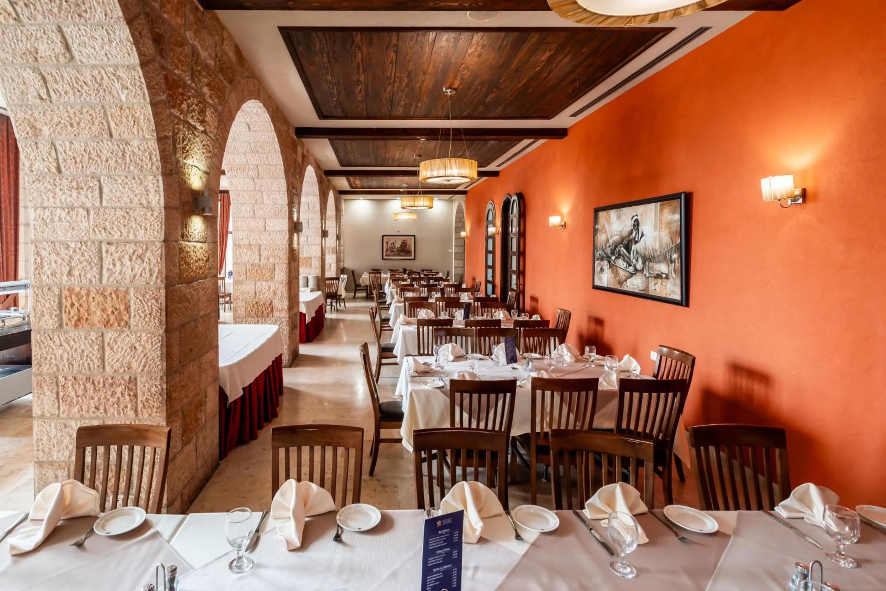 Dining area in Notre Dame of Jerusalem Center