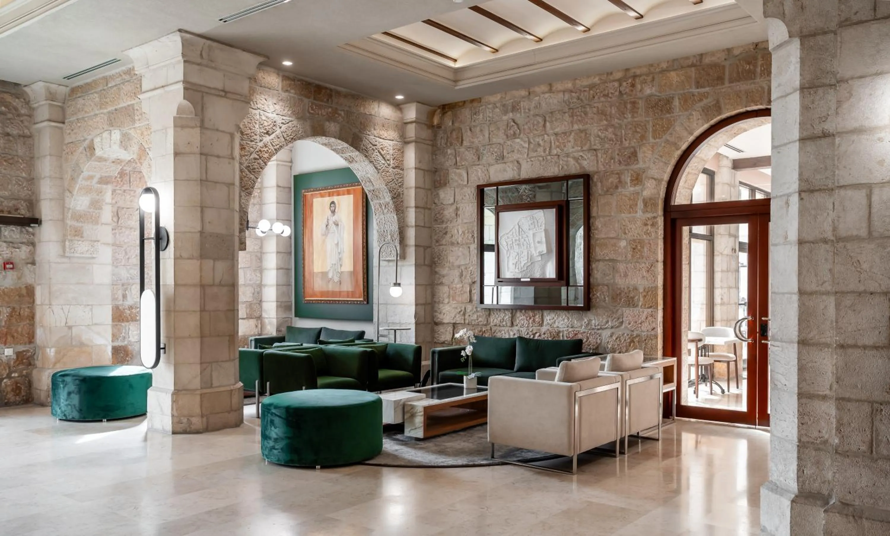 Lobby or reception in Notre Dame of Jerusalem Center