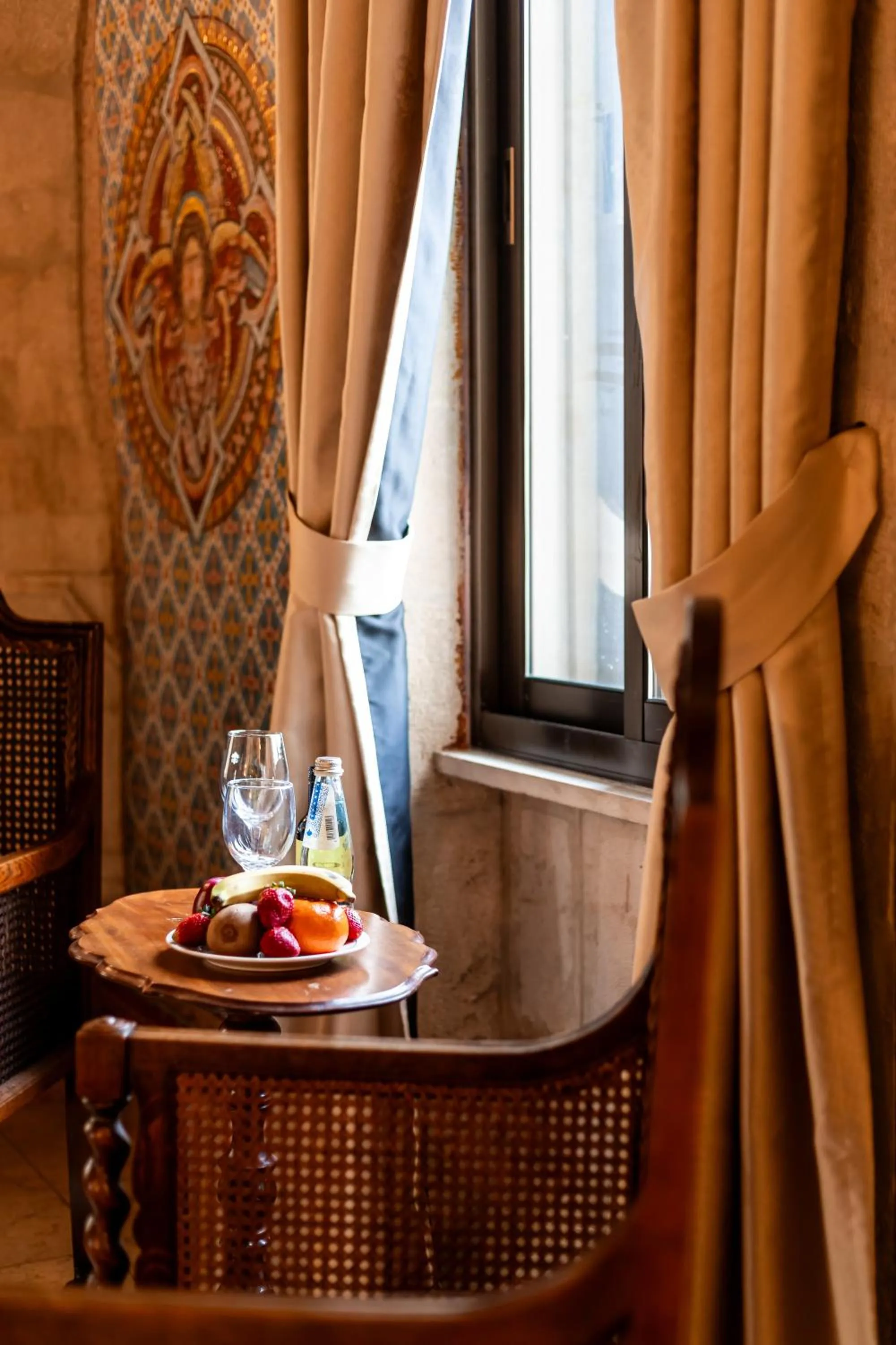 Seating area in Notre Dame of Jerusalem Center
