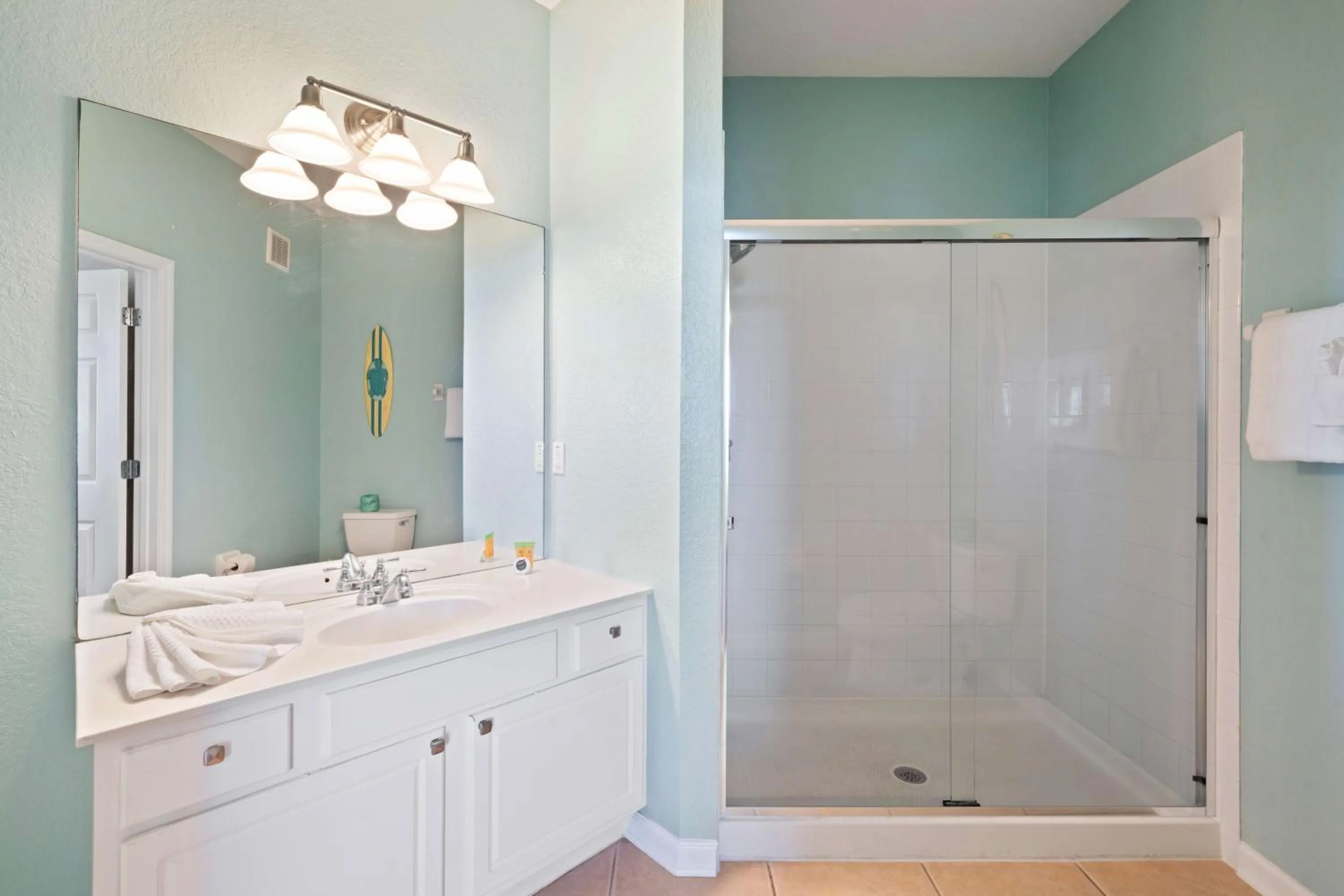 Shower in Orlando Resort Rentals at Universal Boulevard