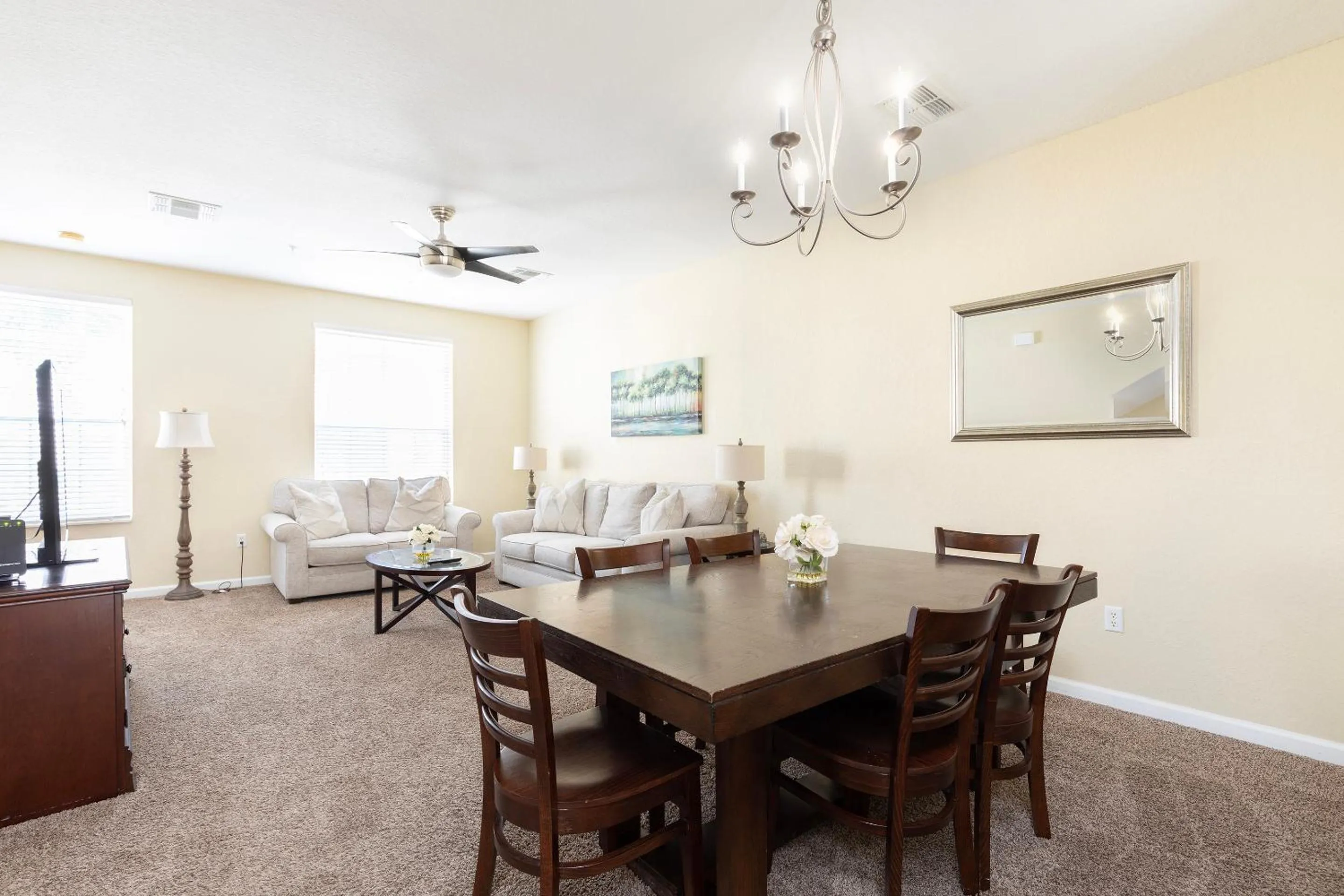 Living room in Orlando Resort Rentals at Universal Boulevard