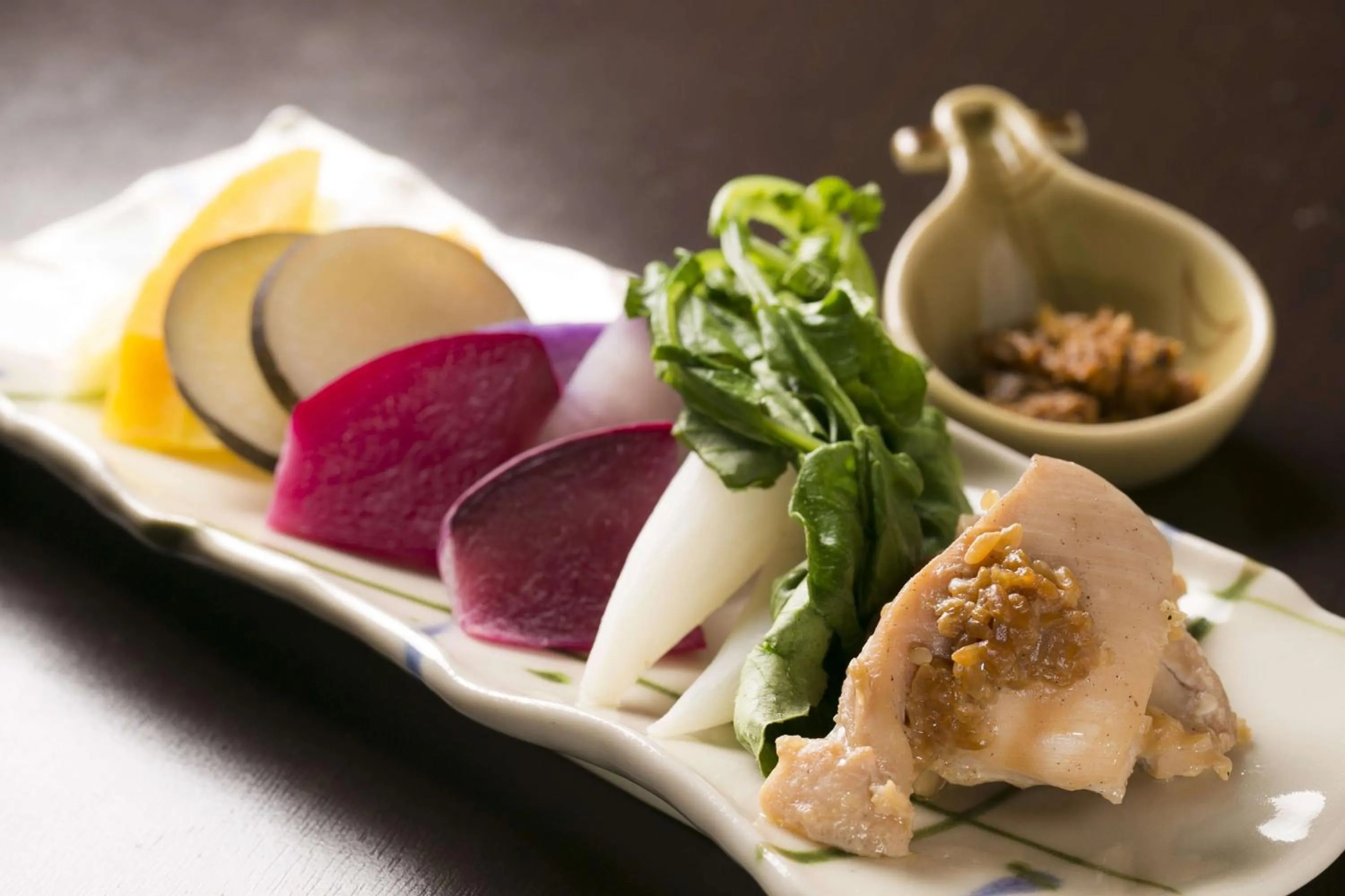 Food close-up in Super Hydrogen Rich Spa Yado Kanzan