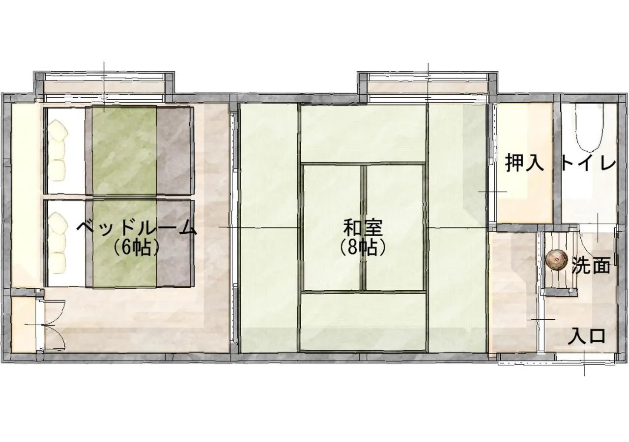 Photo of the whole room in Super Hydrogen Rich Spa Yado Kanzan