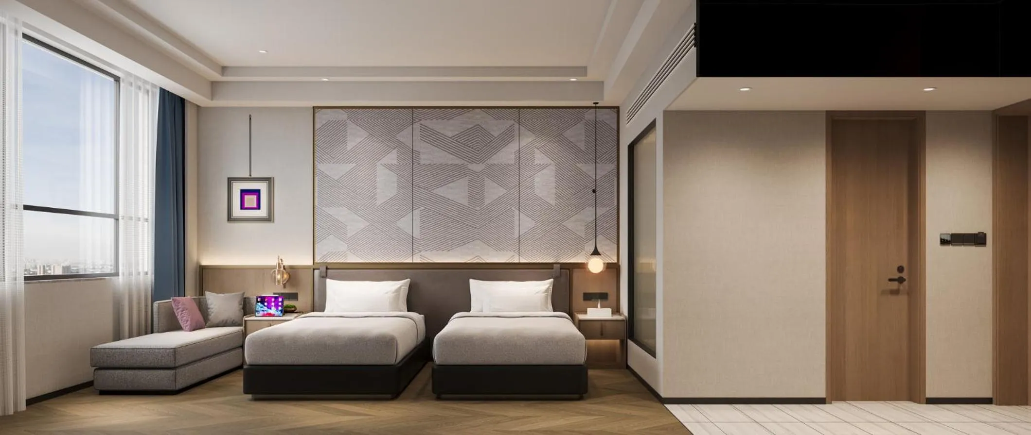 Photo of the whole room, Bed in Crowne Plaza City Center Ningbo by IHG - Near Ningbo Railway Station