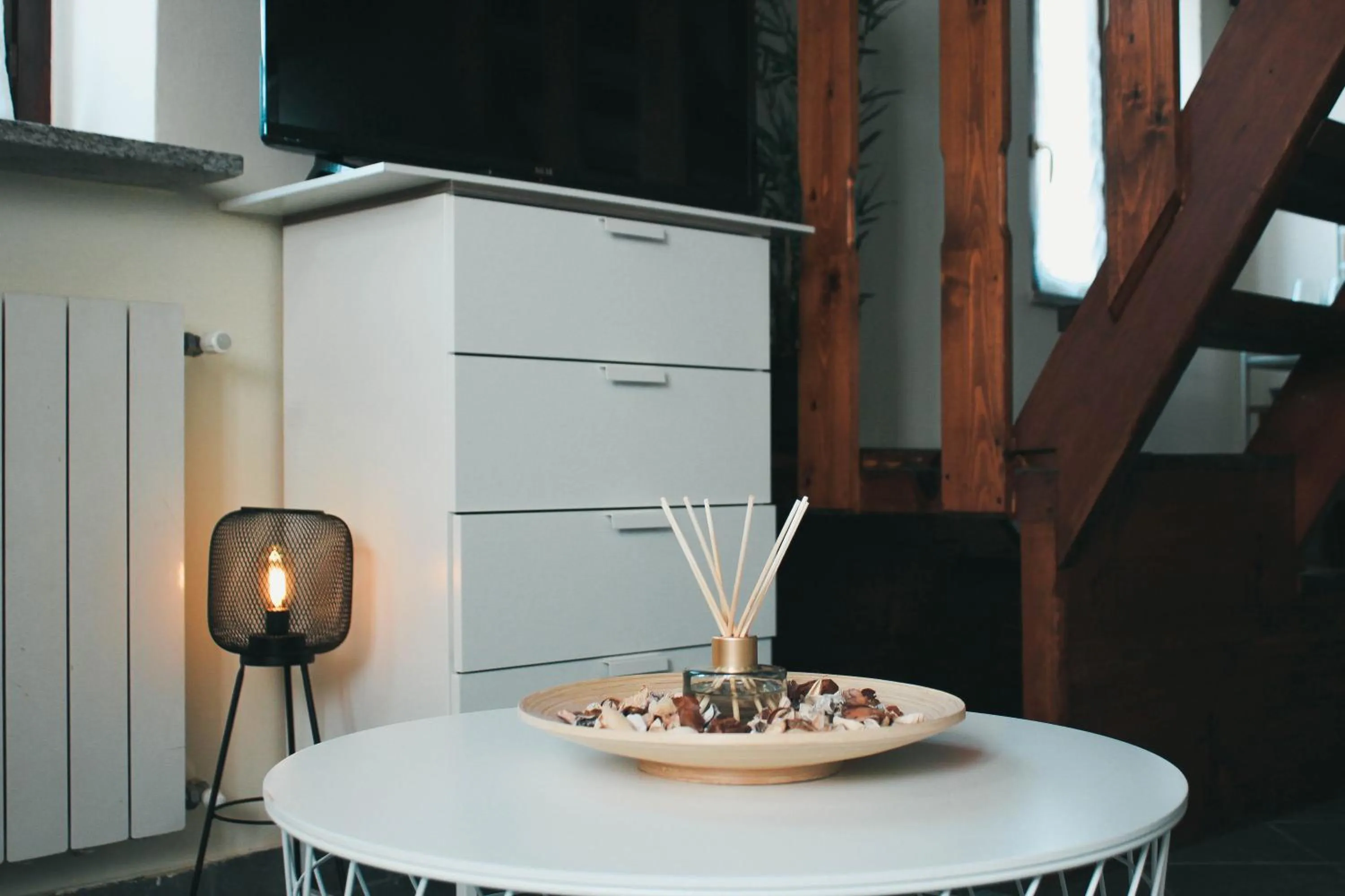 Seating area in Hotel Fontaine Bleue