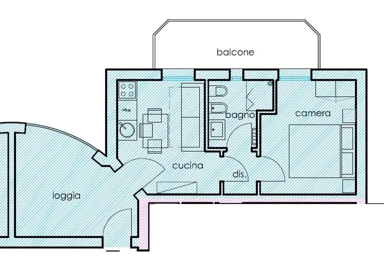 Floor plan in Wally Residence