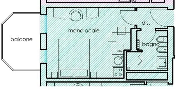 Floor plan in Wally Residence