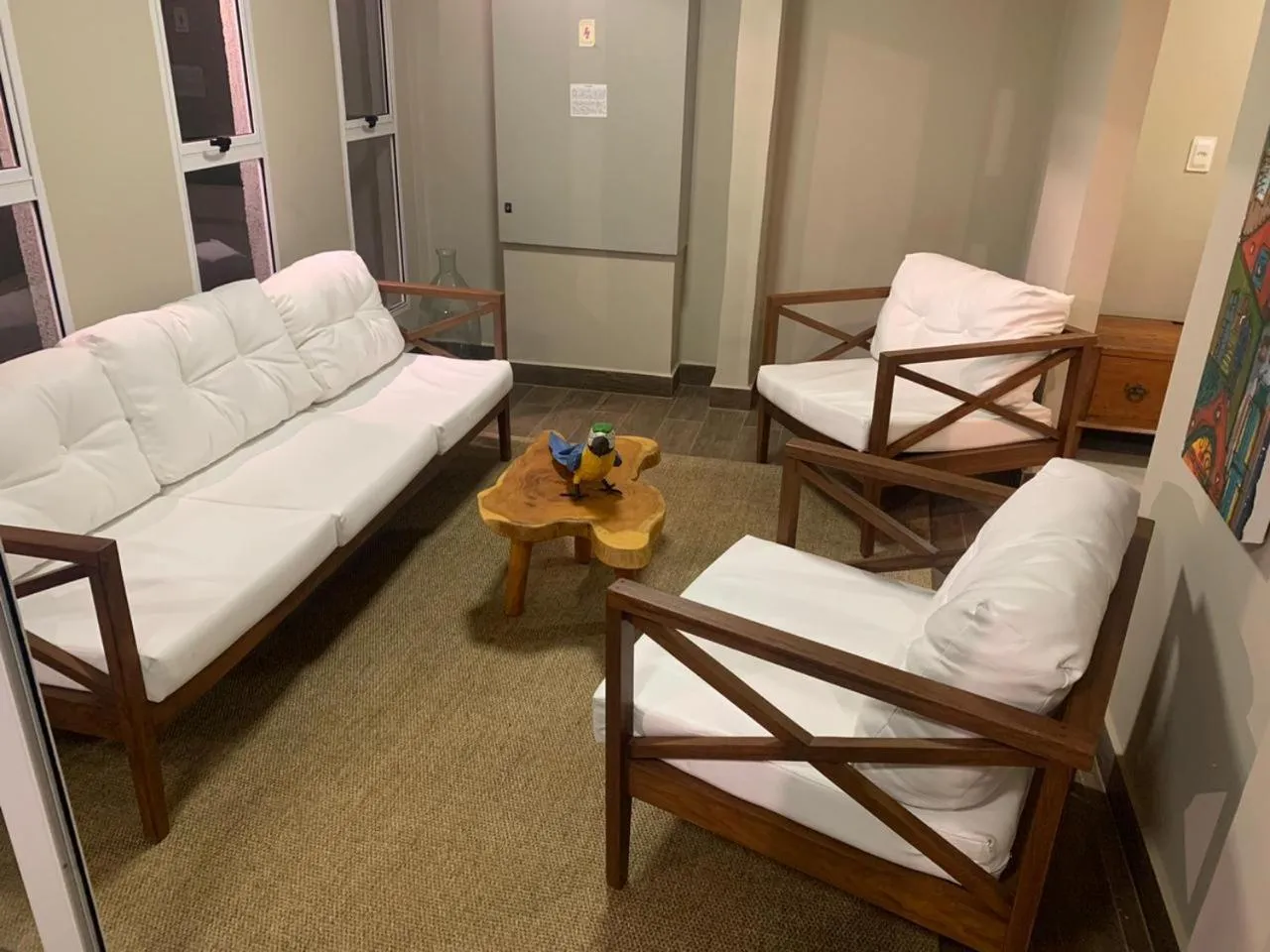 Property building, Bed in Pousada Recanto