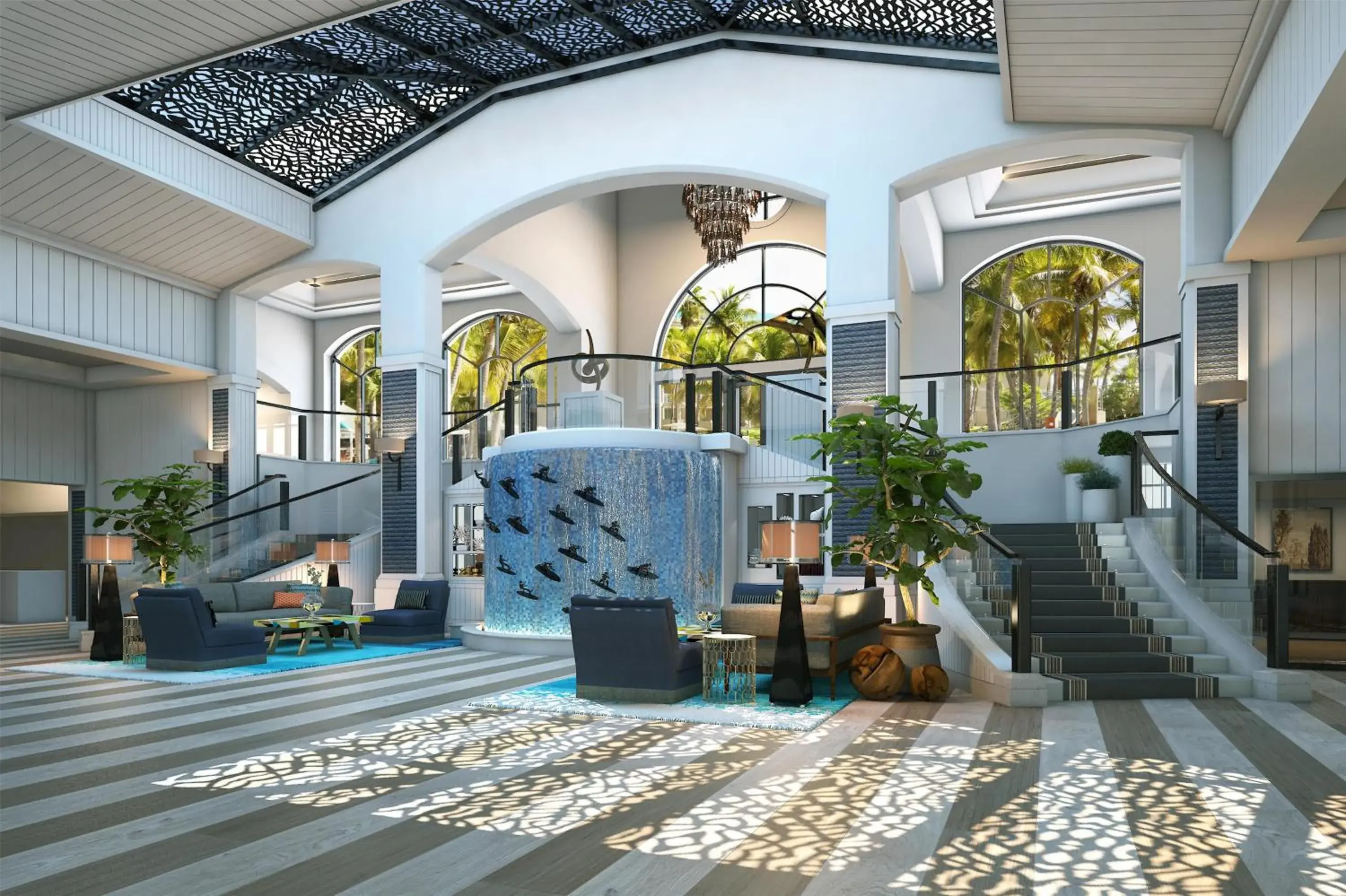 Lobby or reception in The Waterfront Beach Resort, A Hilton Hotel Lobby or reception in The Waterfront Beach Resort, A Hilton Hotel