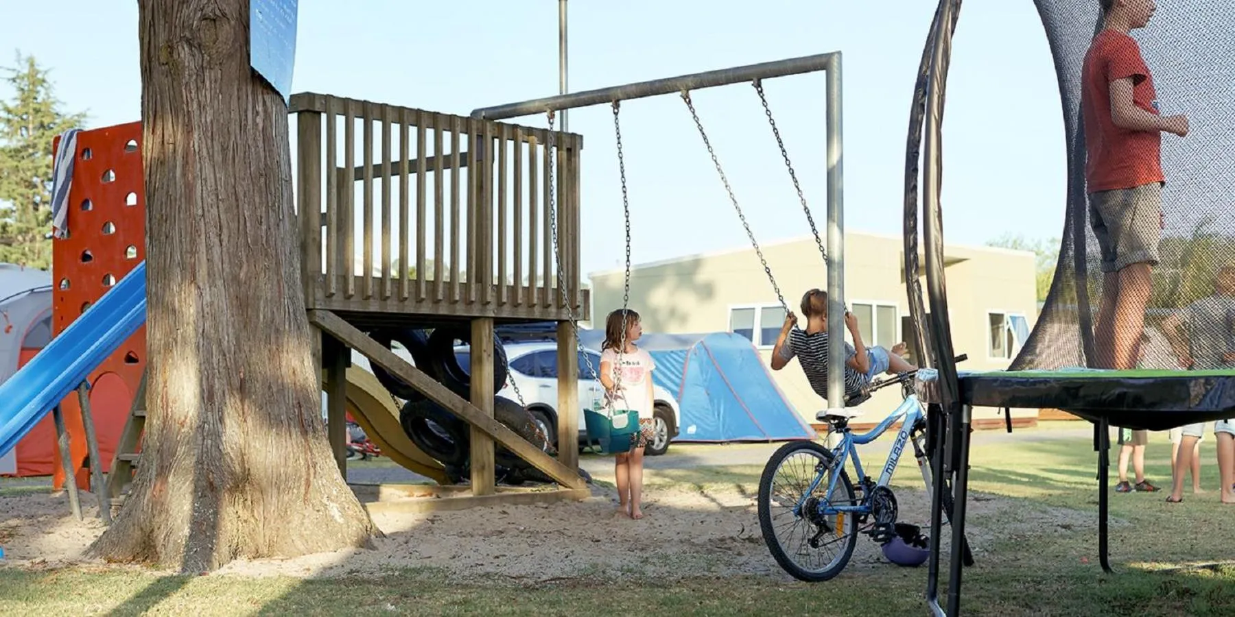 Children play ground in Mercury Bay Holiday Park