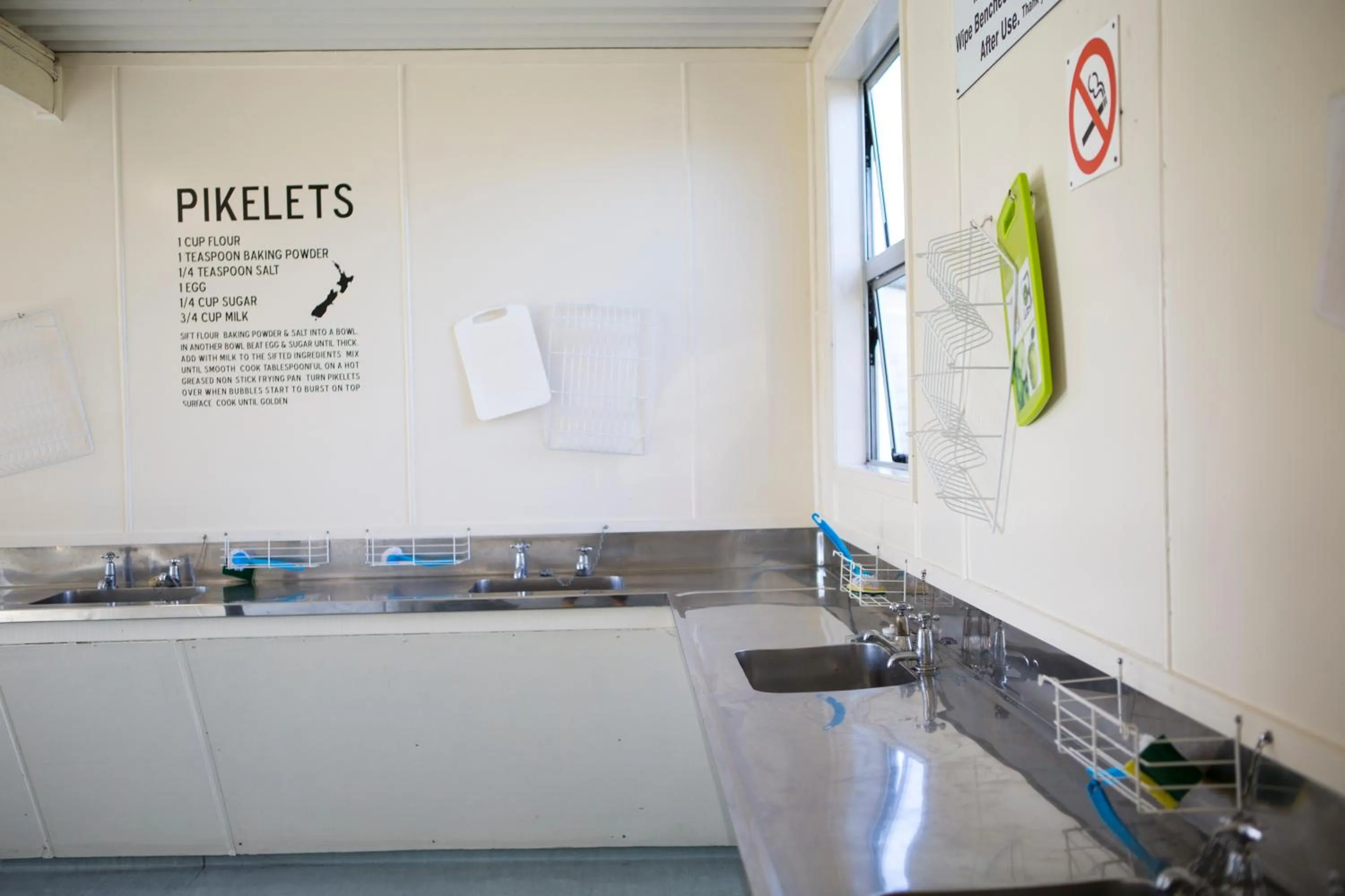 Communal kitchen in Mercury Bay Holiday Park