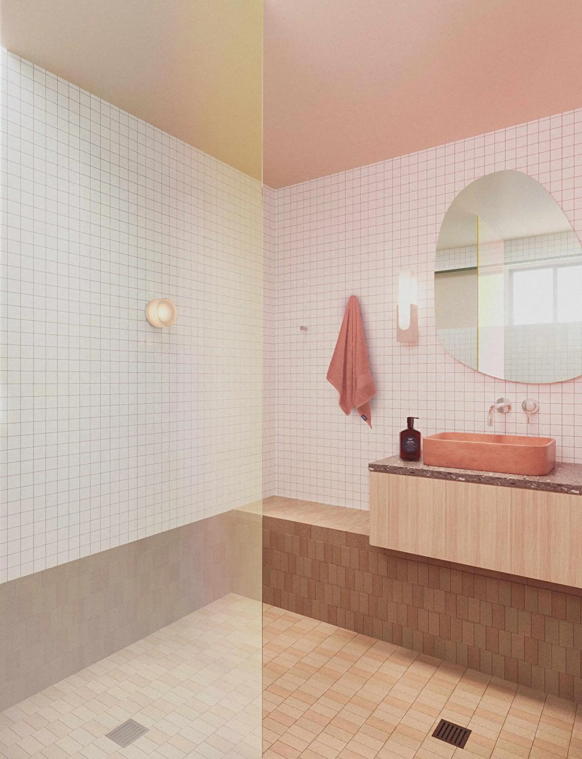 Bathroom in Dolphins Motel