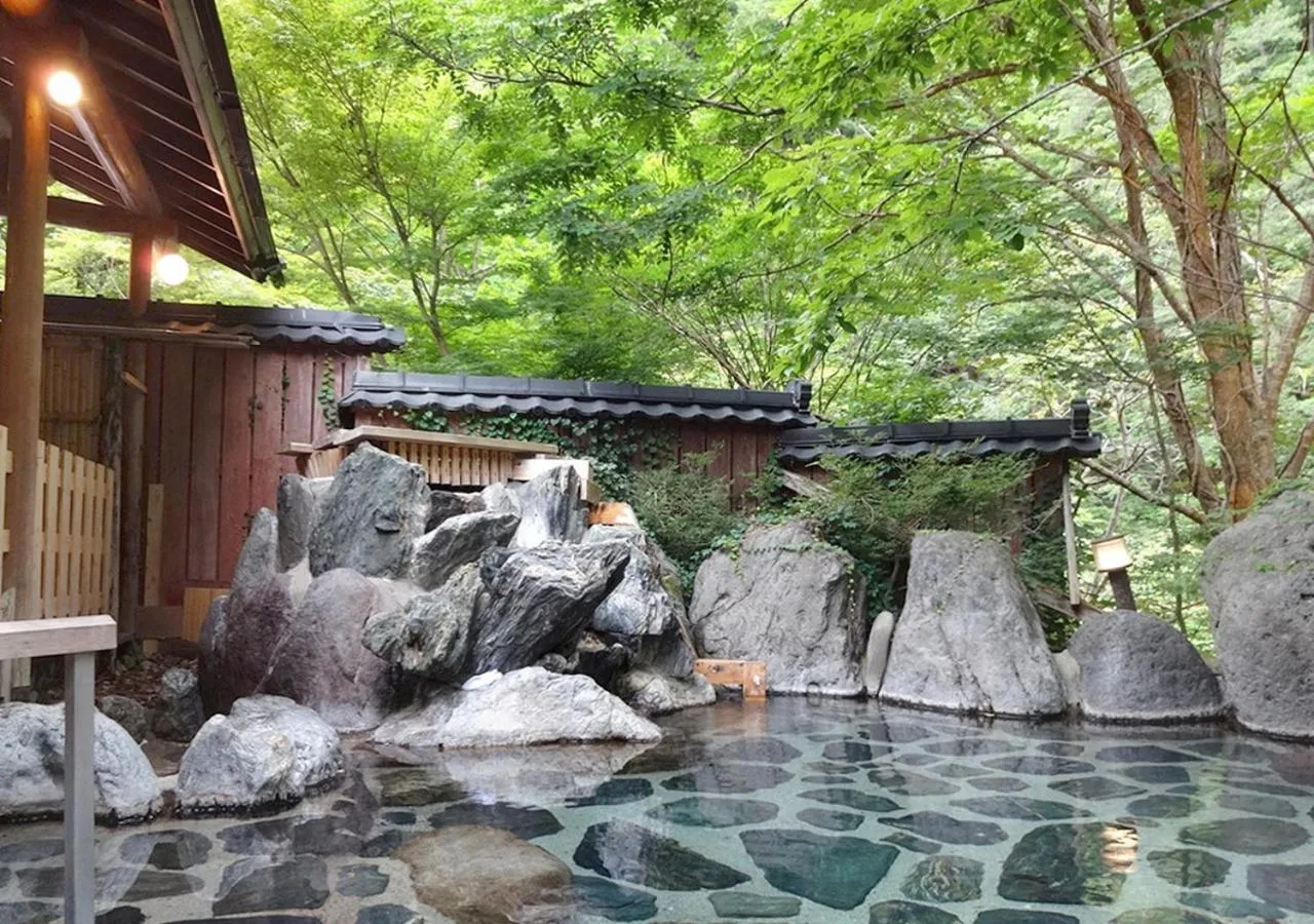 Open Air Bath in Hotel Yunishigawa
