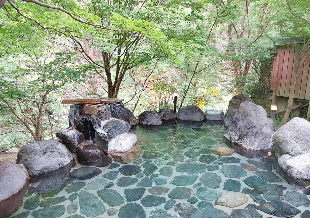 Open Air Bath in Hotel Yunishigawa