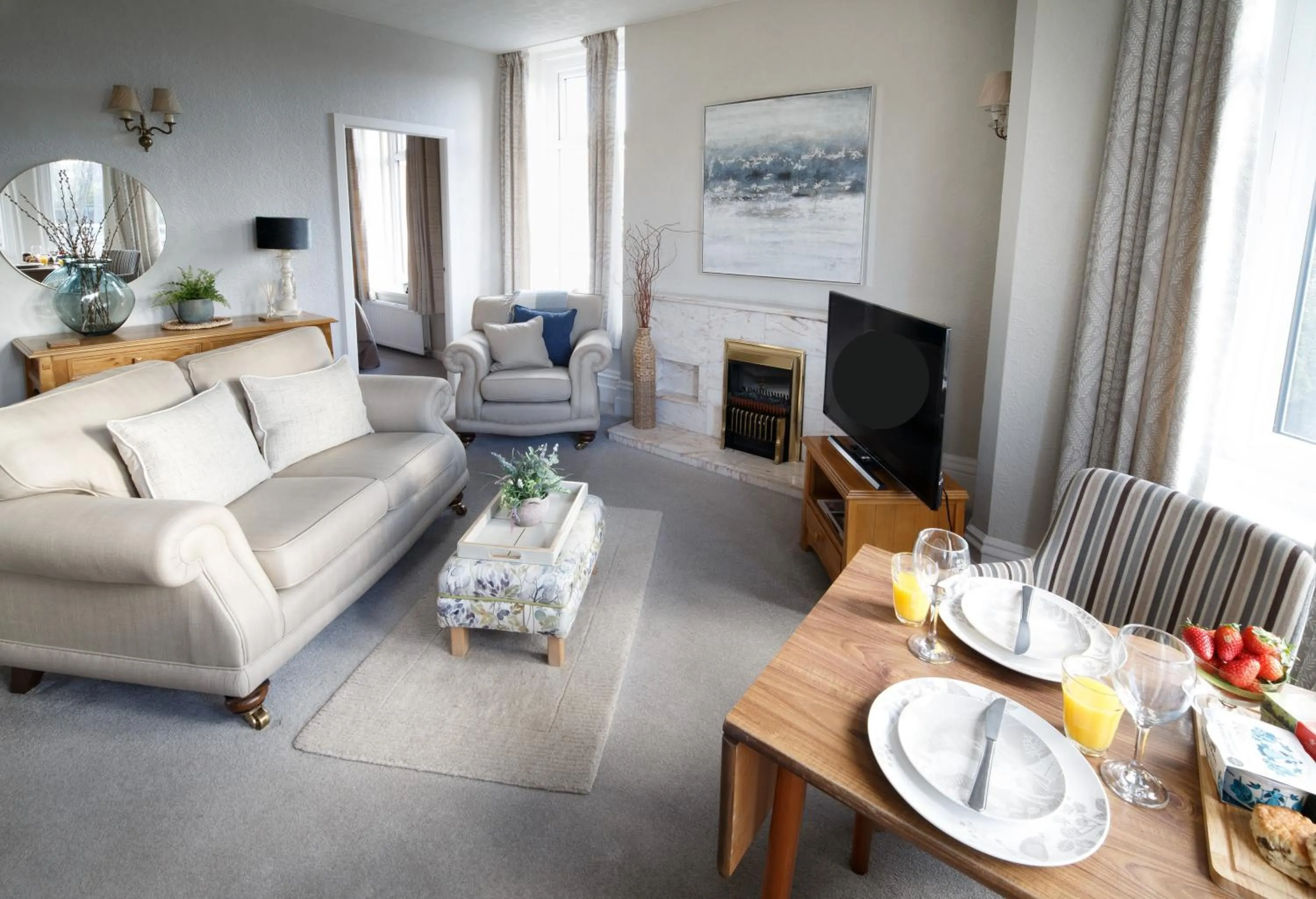 Living room in Mode - The Old School House