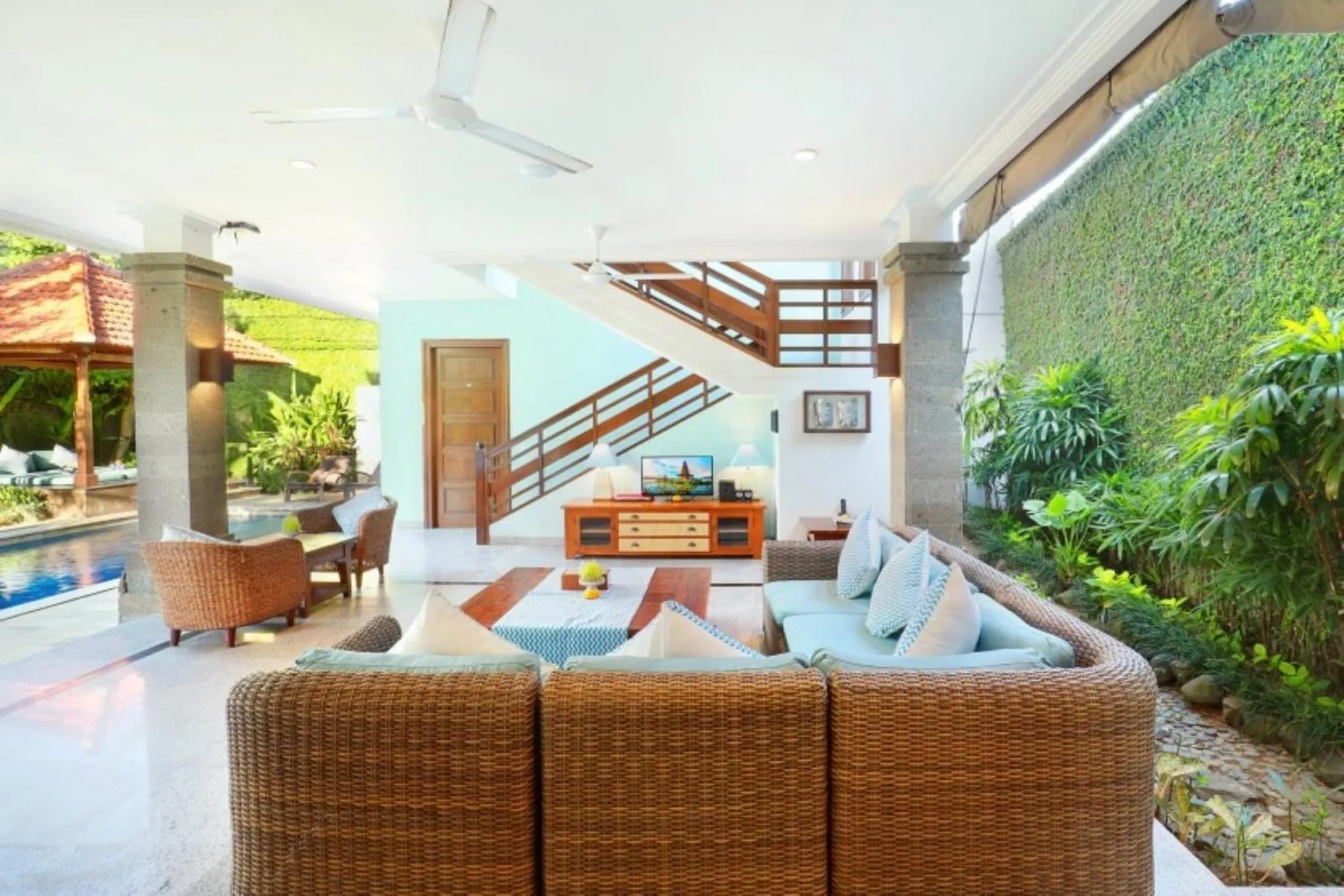 Living room in Kecapi Villa Seminyak by Ini Vie Hospitality