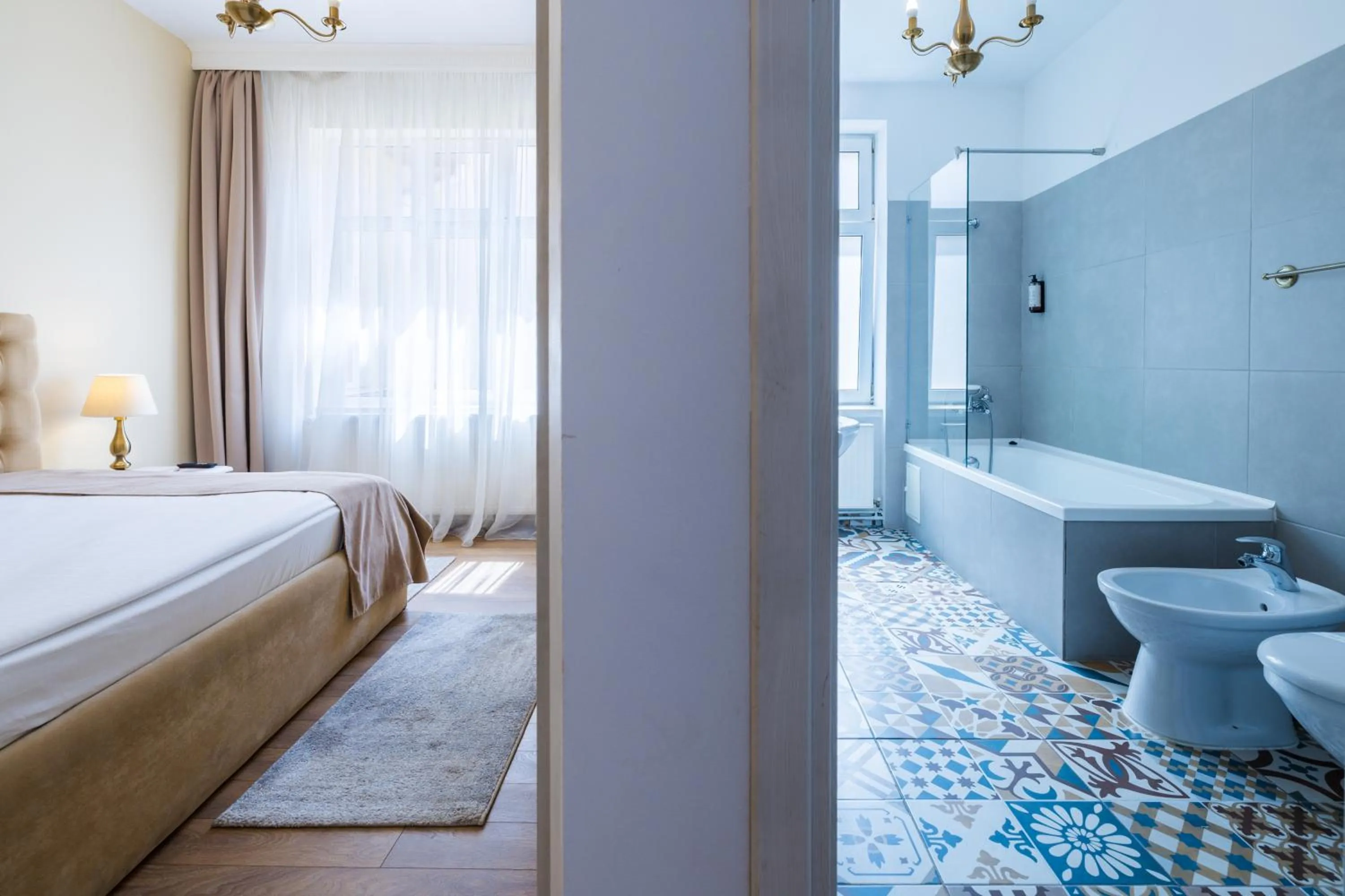 Bathroom, Bed in Casa Monte Verde