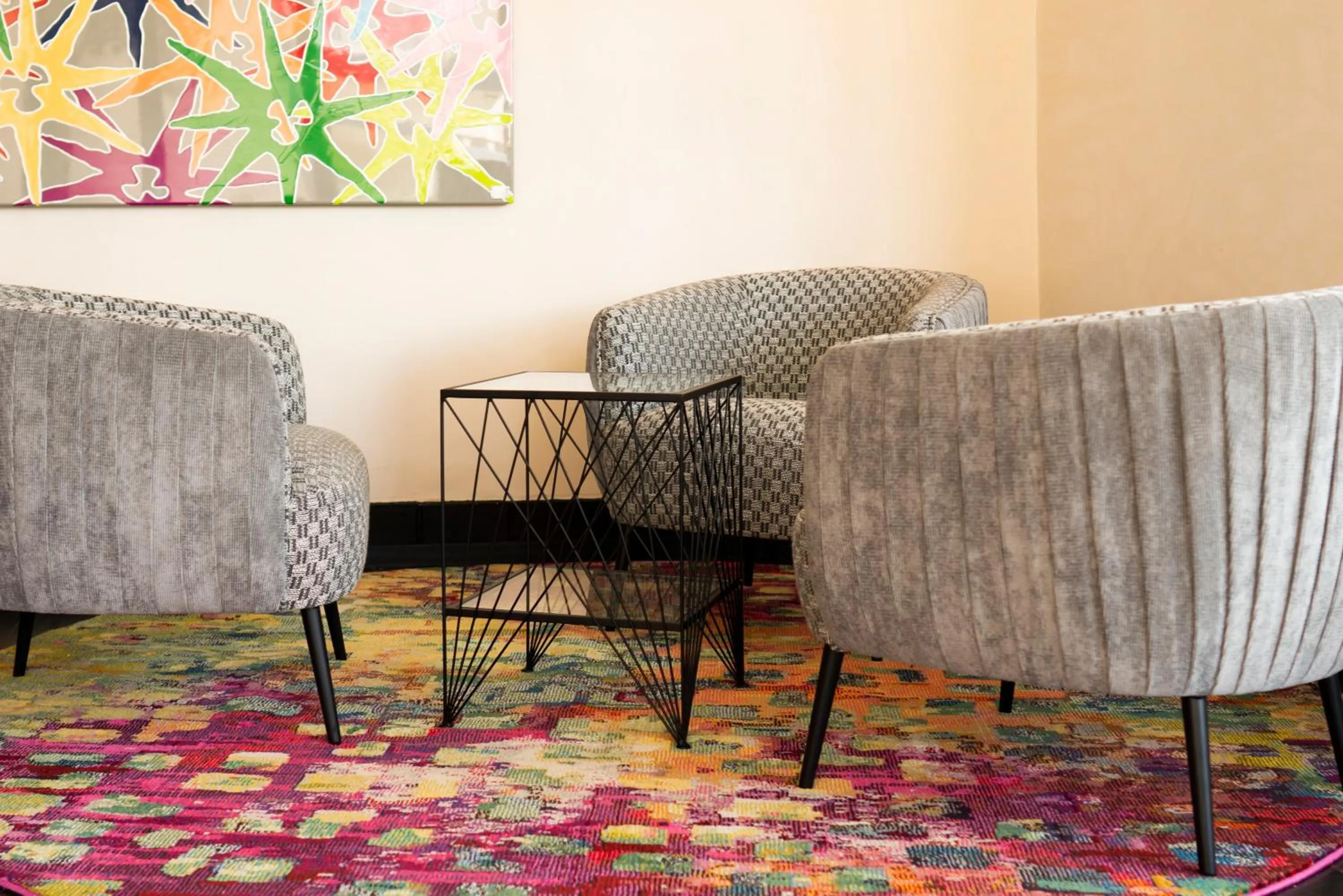 Seating area in Logis Hotel Restaurant SPA Les Oliviers