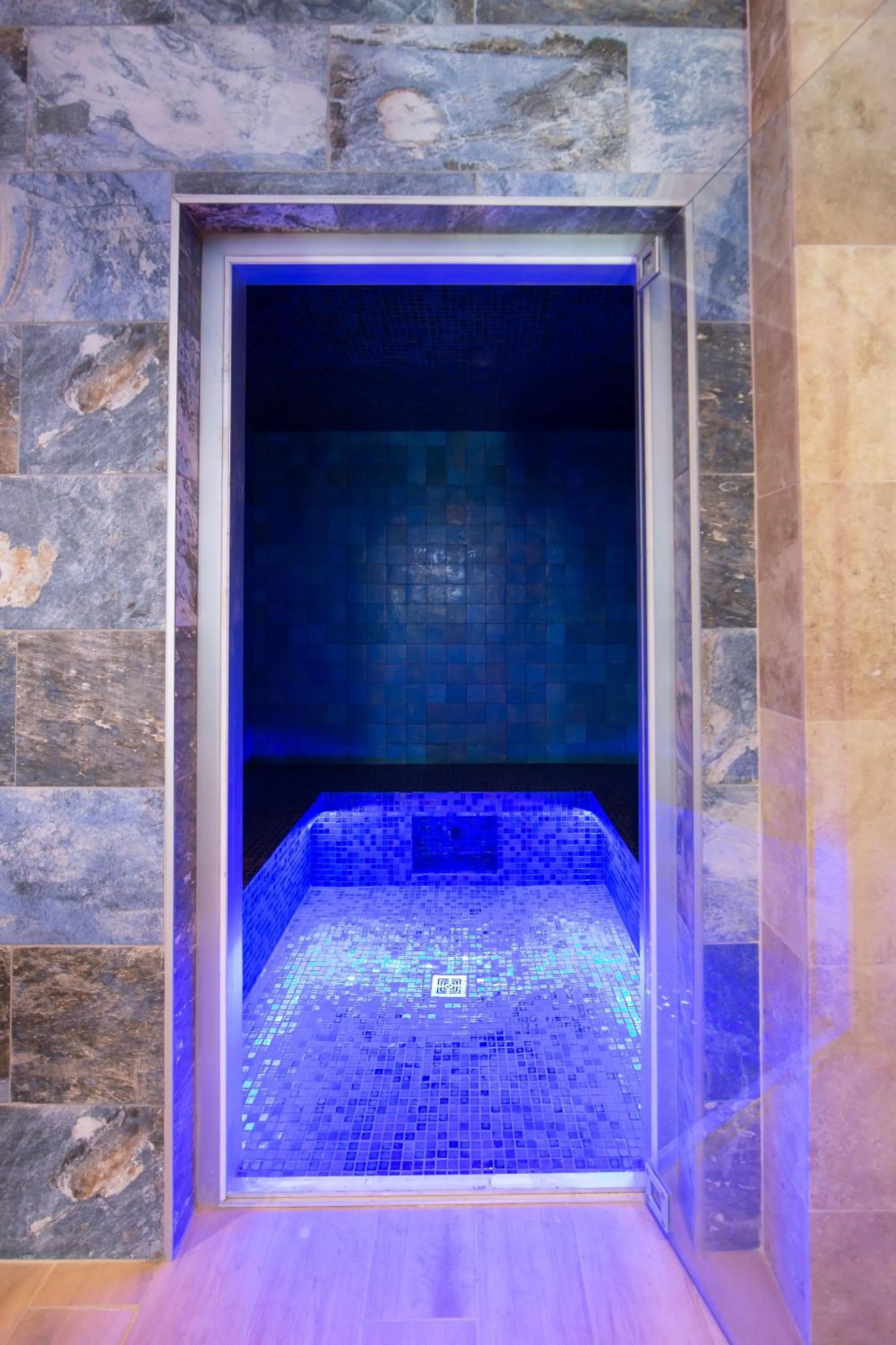 Steam room in Logis Hotel Restaurant SPA Les Oliviers
