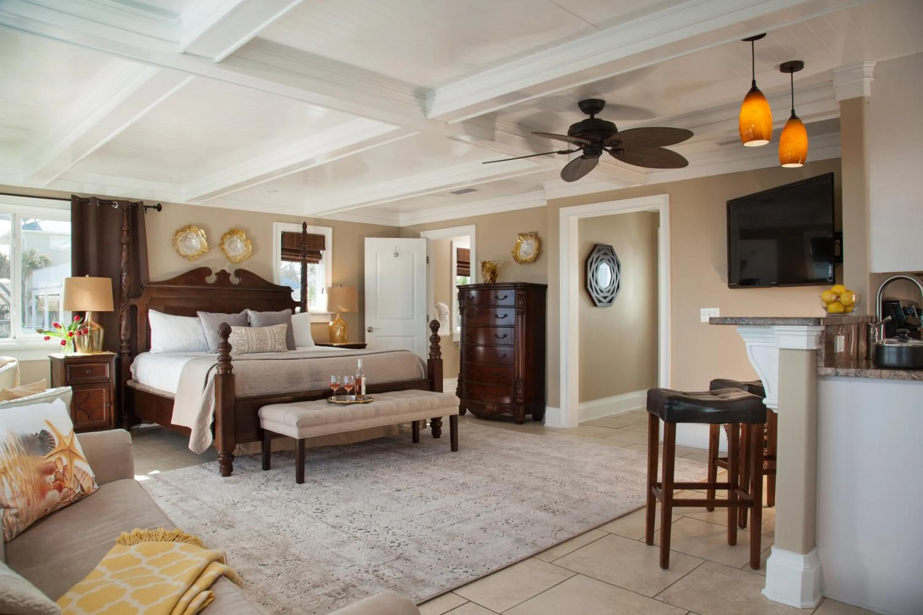 Bed in Bayfront Marin House