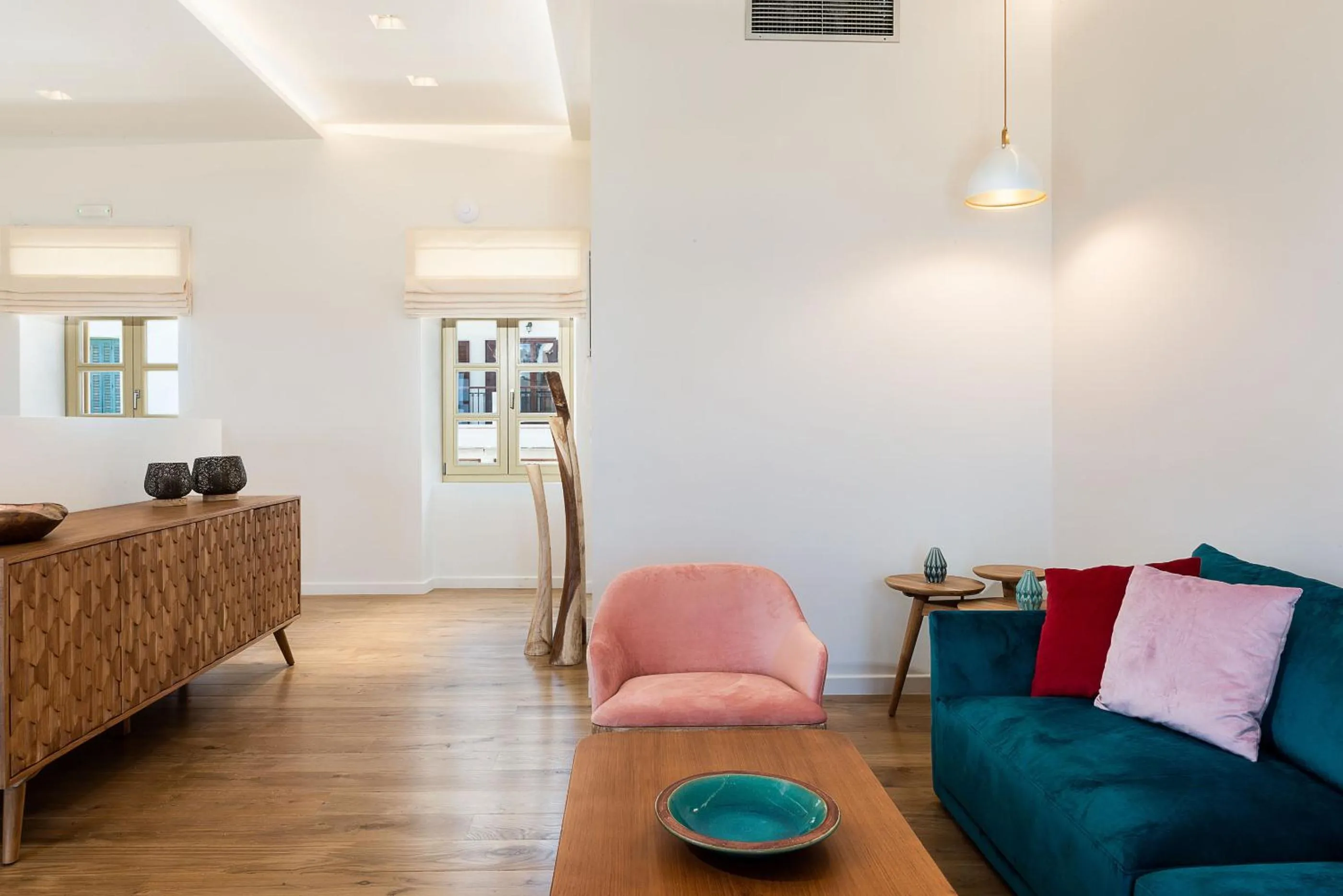 Living room in Avra Apartments Kolymbari Harbour