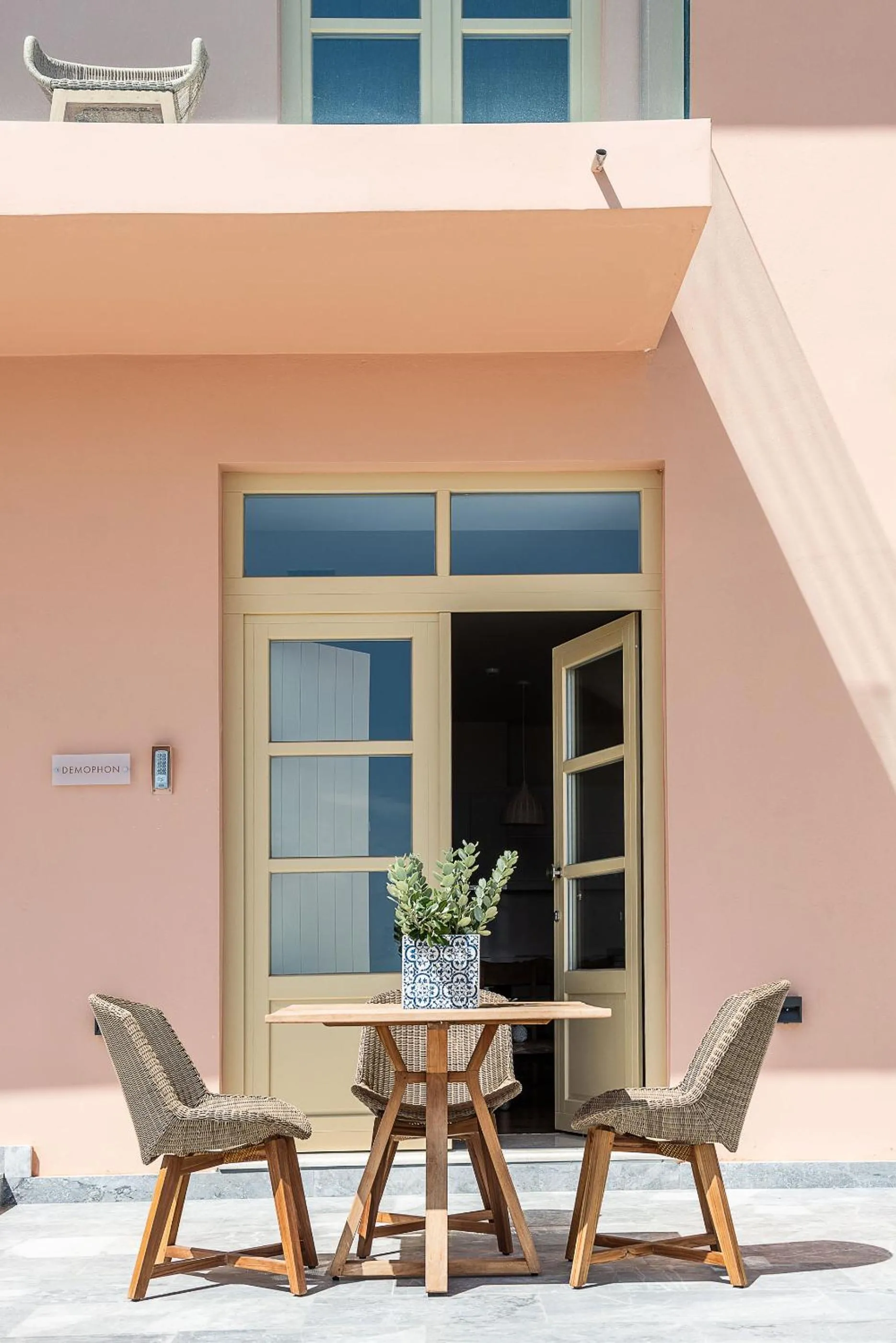 Patio in Avra Apartments Kolymbari Harbour