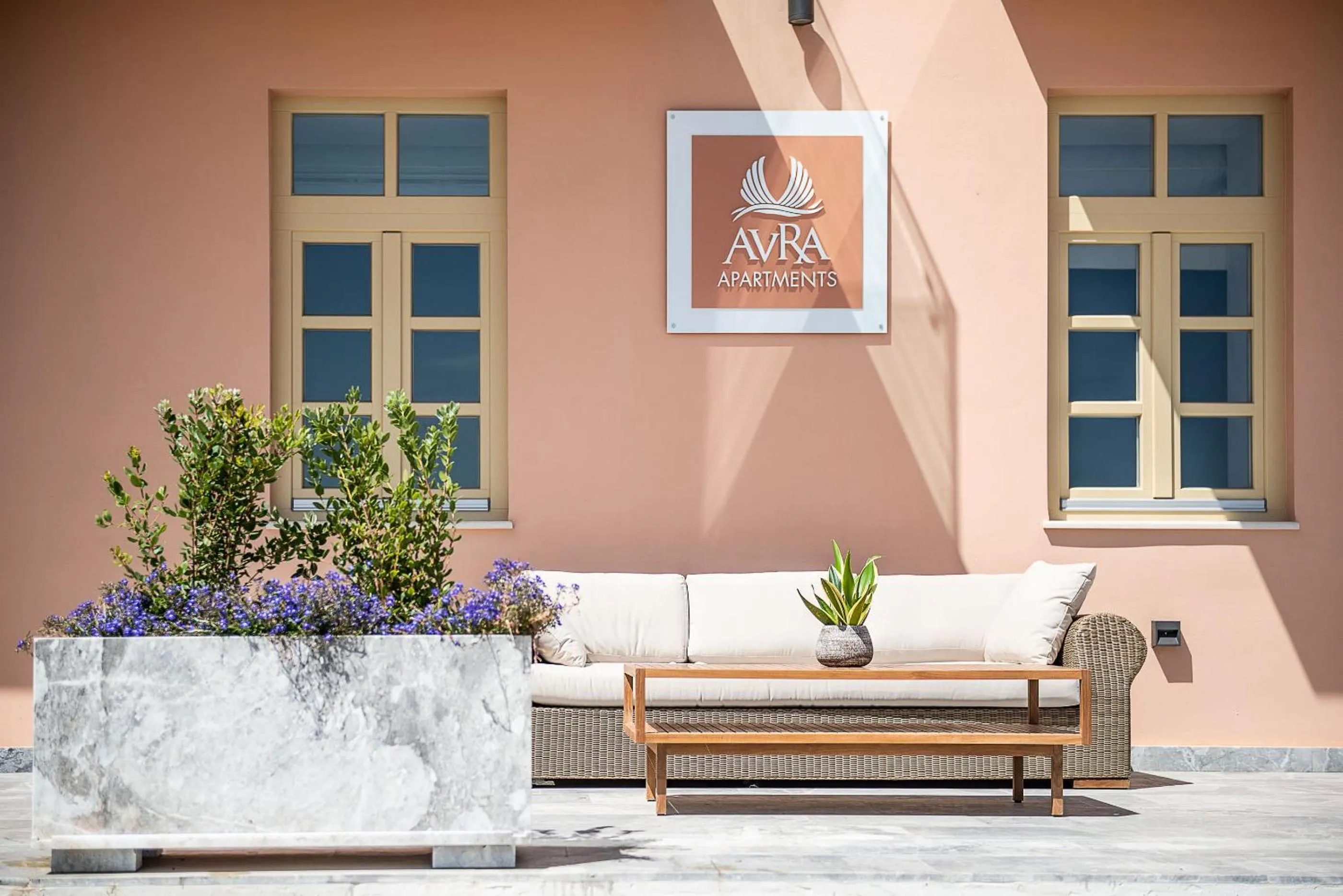 Balcony/Terrace in Avra Apartments Kolymbari Harbour