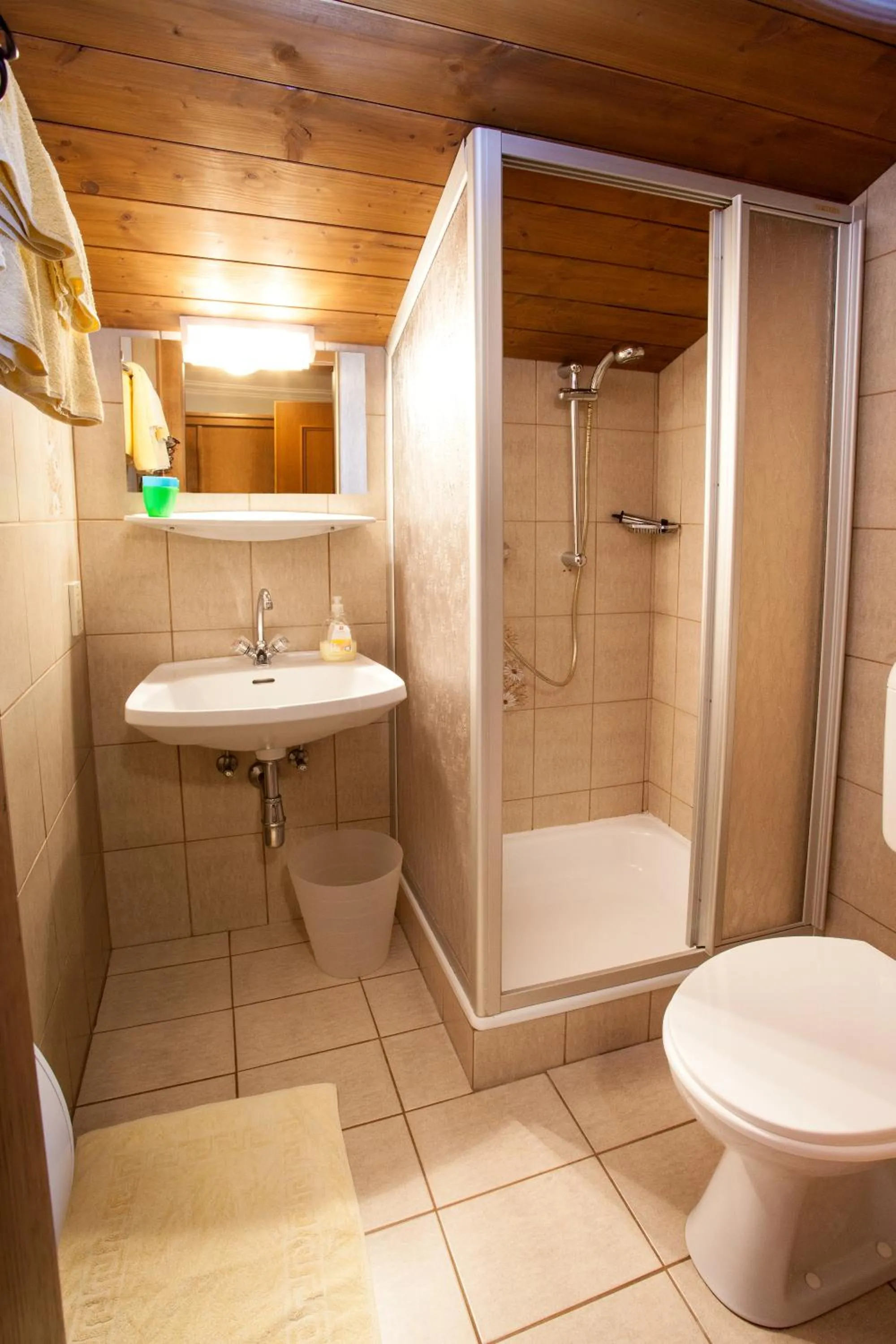 Shower in Gästehaus Sunkler