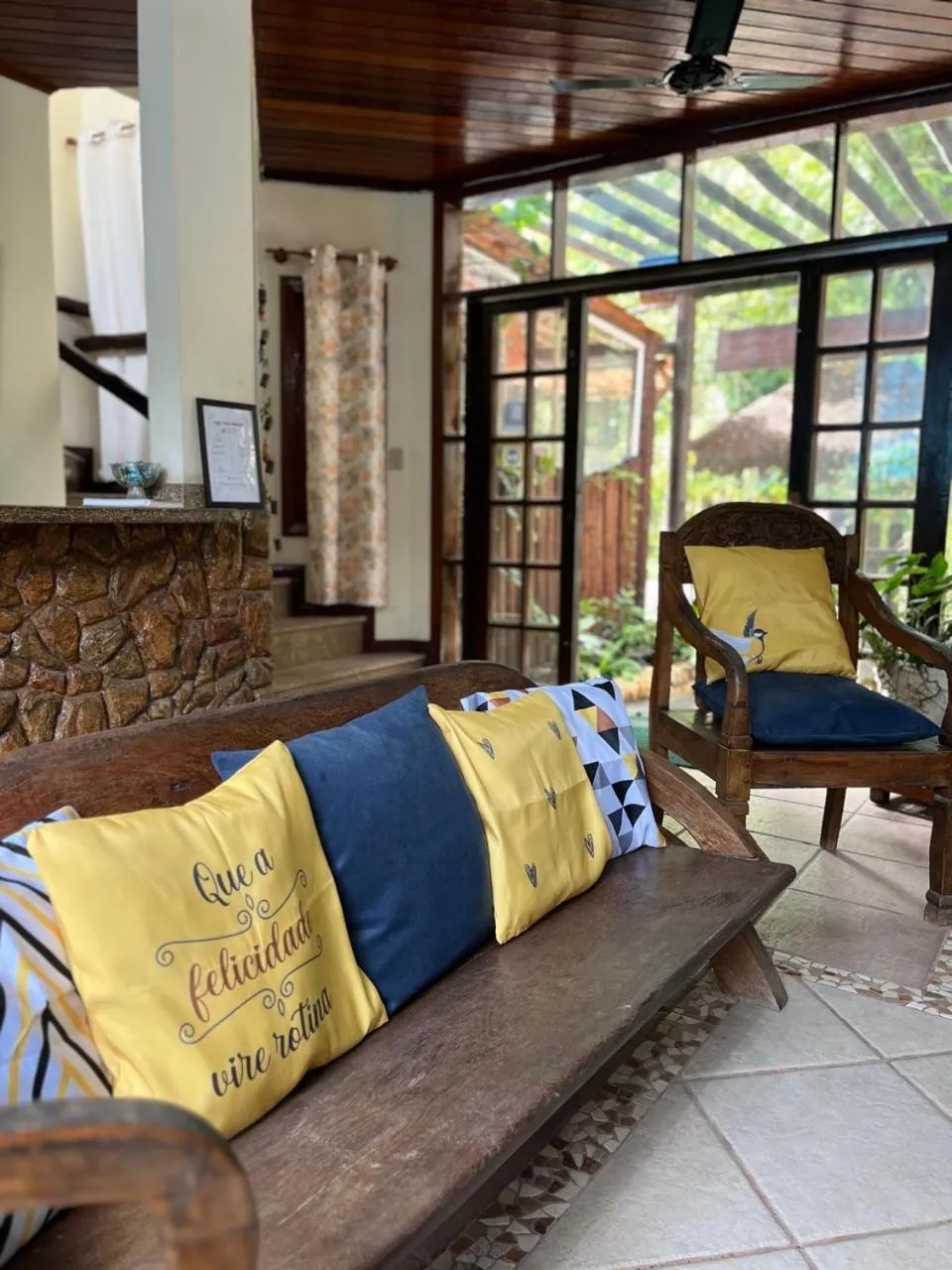 Lobby or reception in Pousada Sanhaço