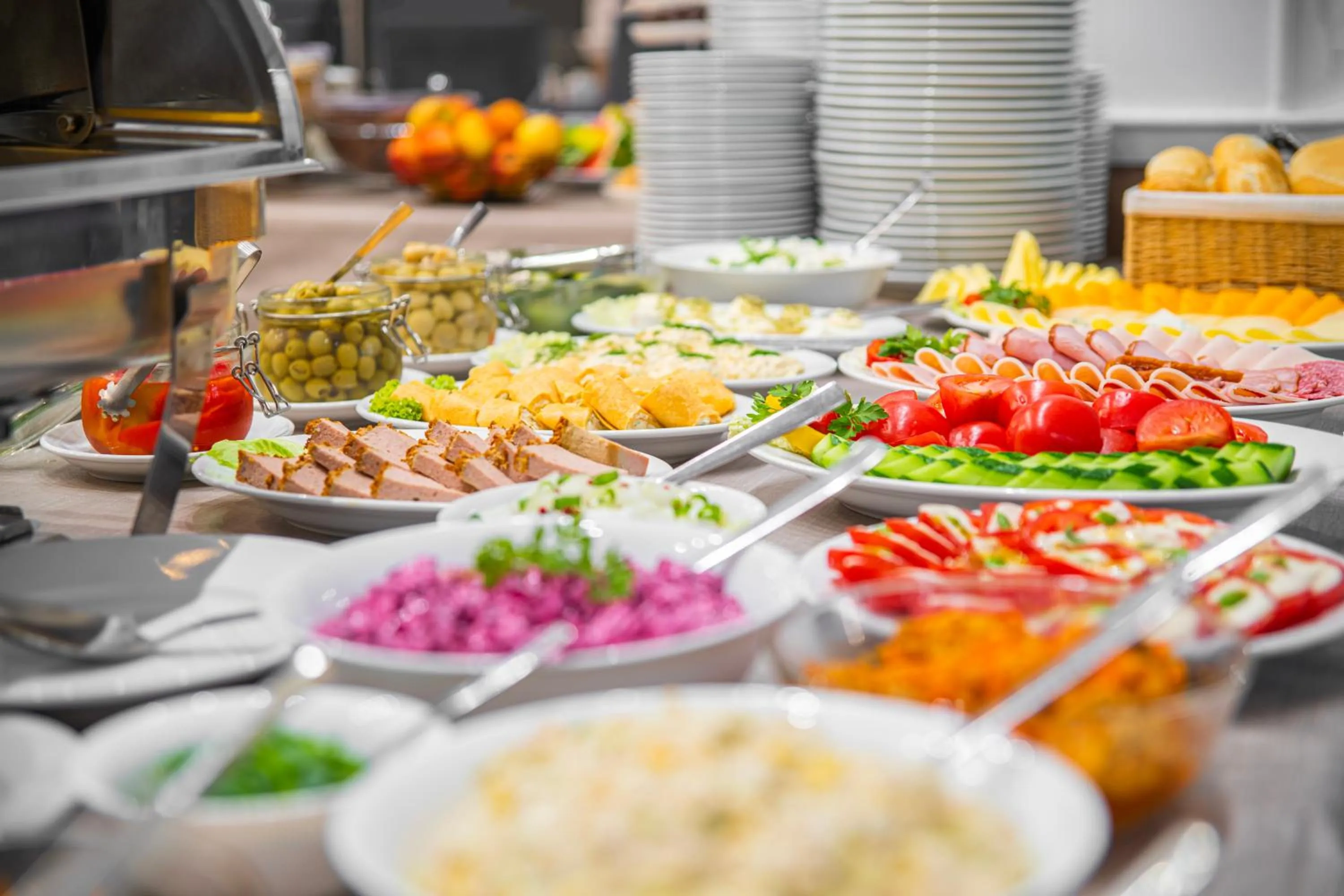 Buffet breakfast in Hotel Urbi