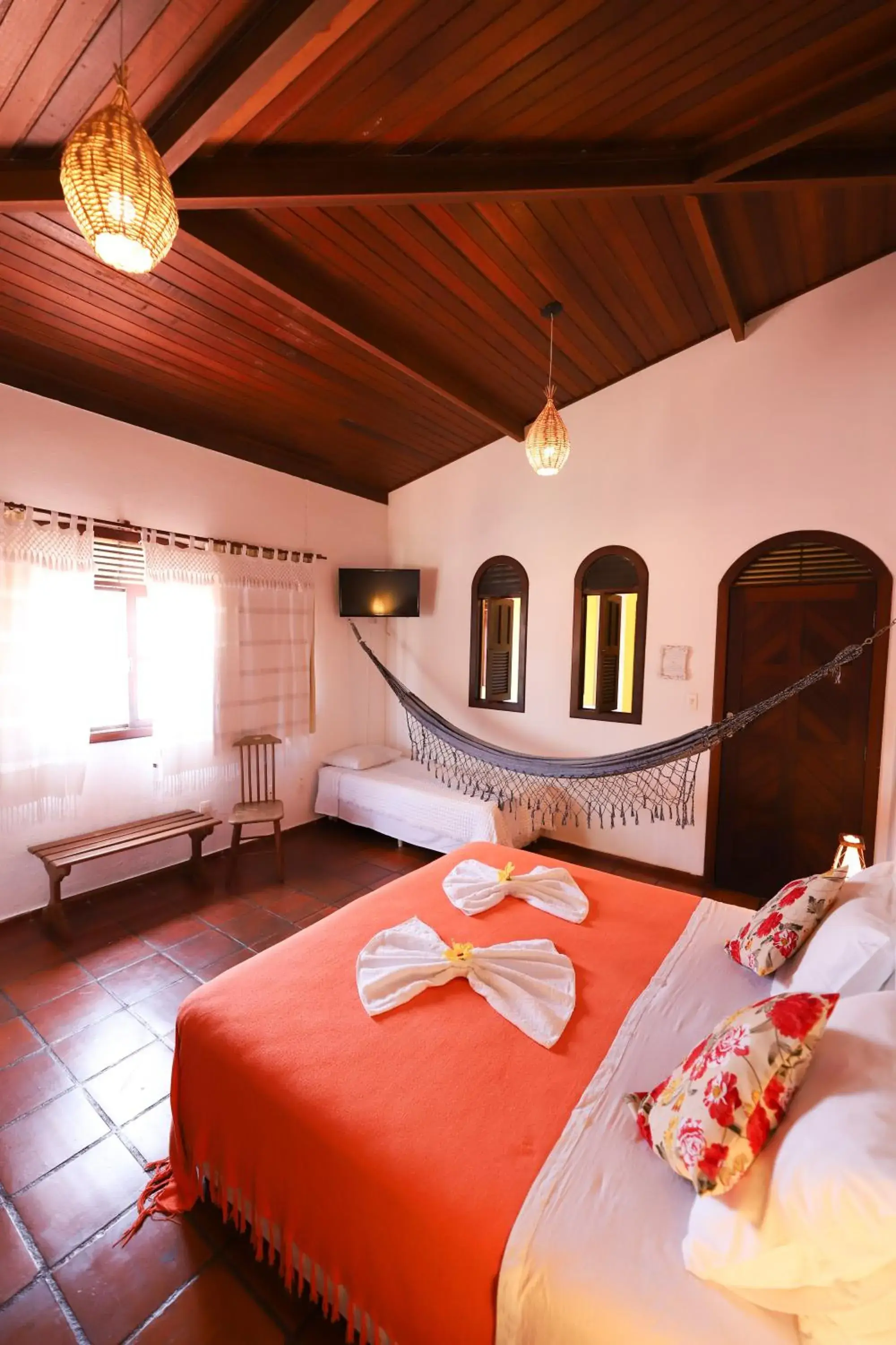 Bed in Pousada Enseada Dos Golfinhos Bed in Pousada Enseada Dos Golfinhos