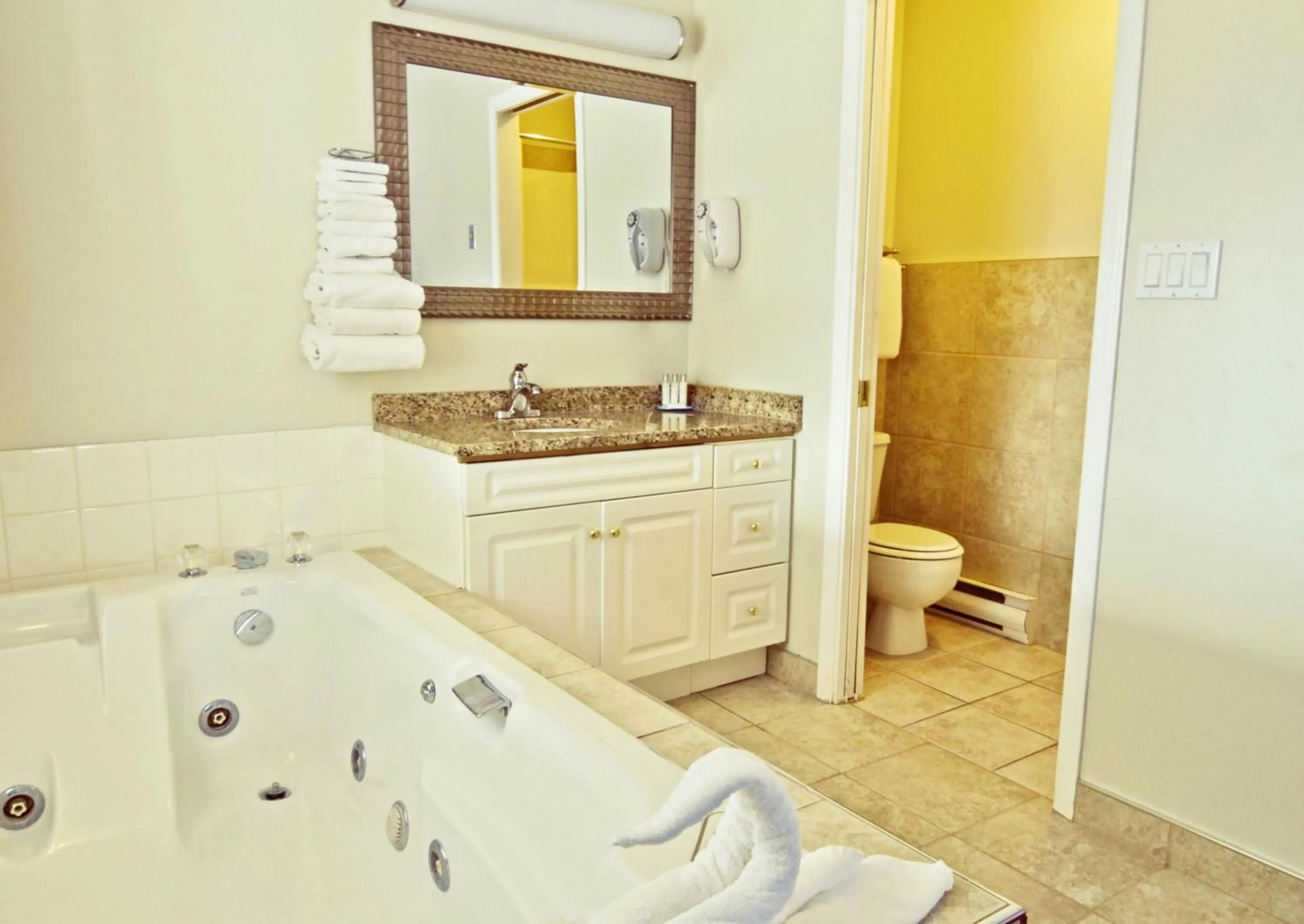 Toilet in Travelodge by Wyndham Golden Sportsman Lodge