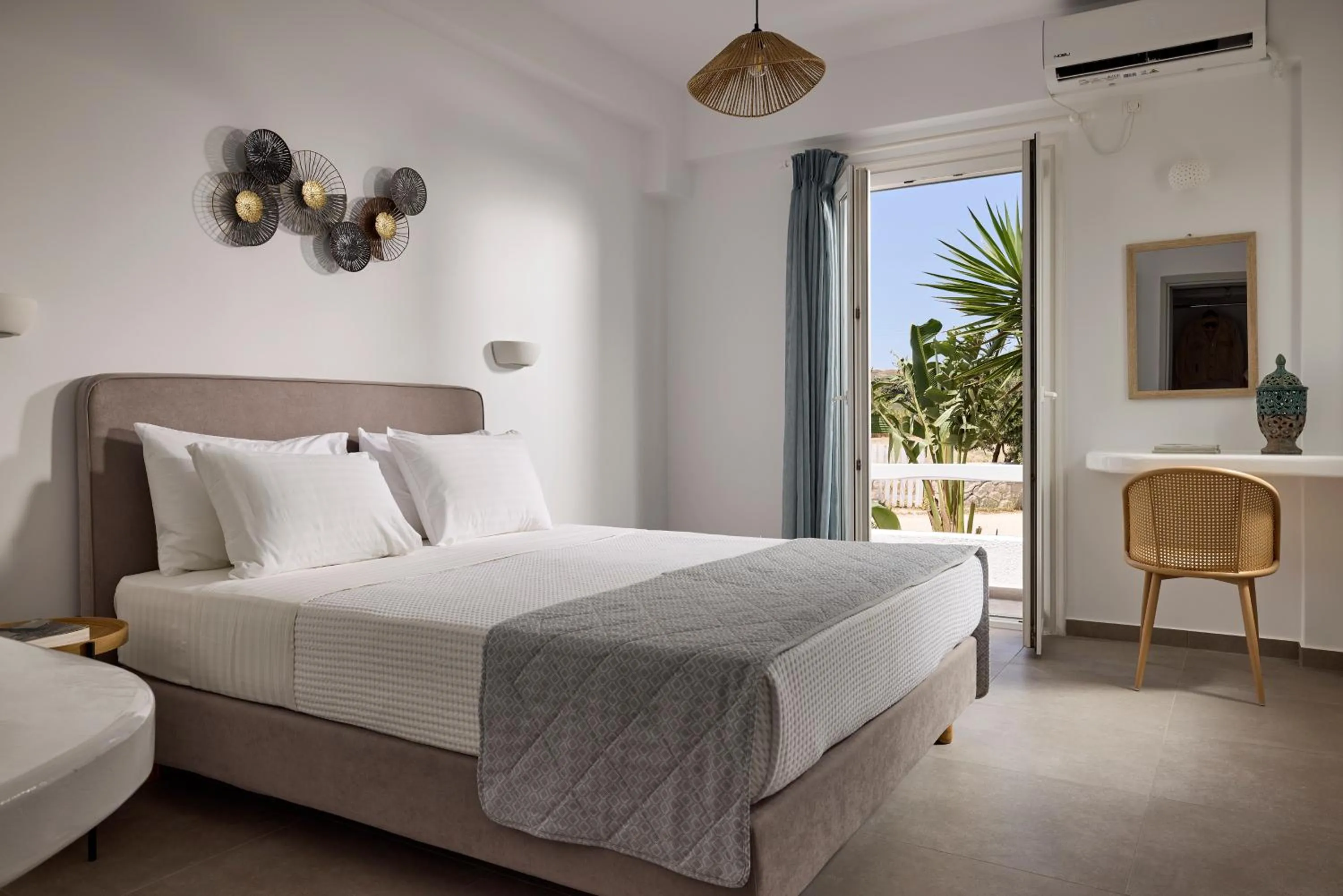 Bed in Muses Rooms Milos