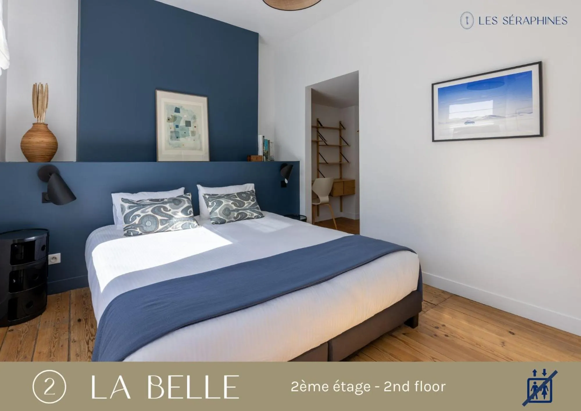 Bed in Les Séraphines - Chambres d'hôtes - Guests house