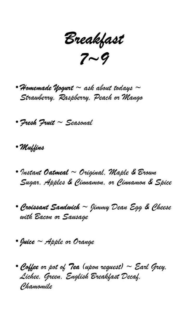 Breakfast in Leah's Homestay in Hoquiam