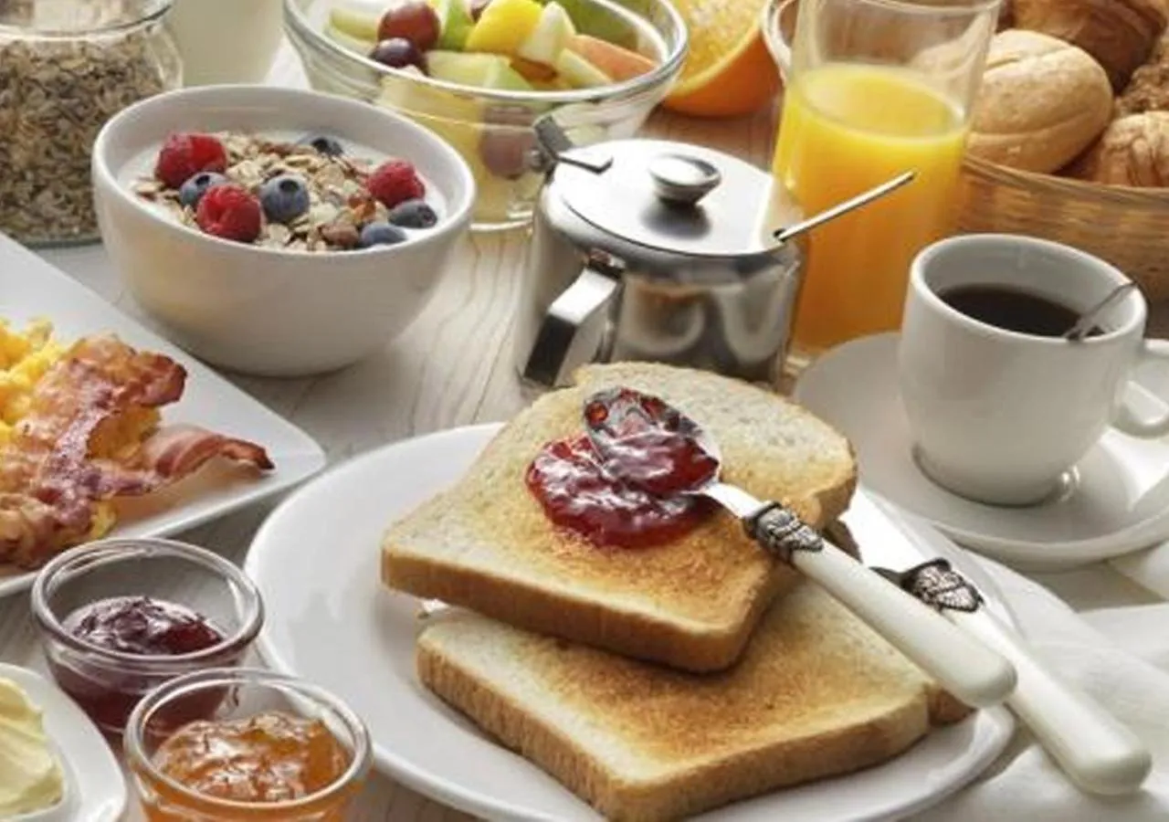 Breakfast in Blue And Blue City