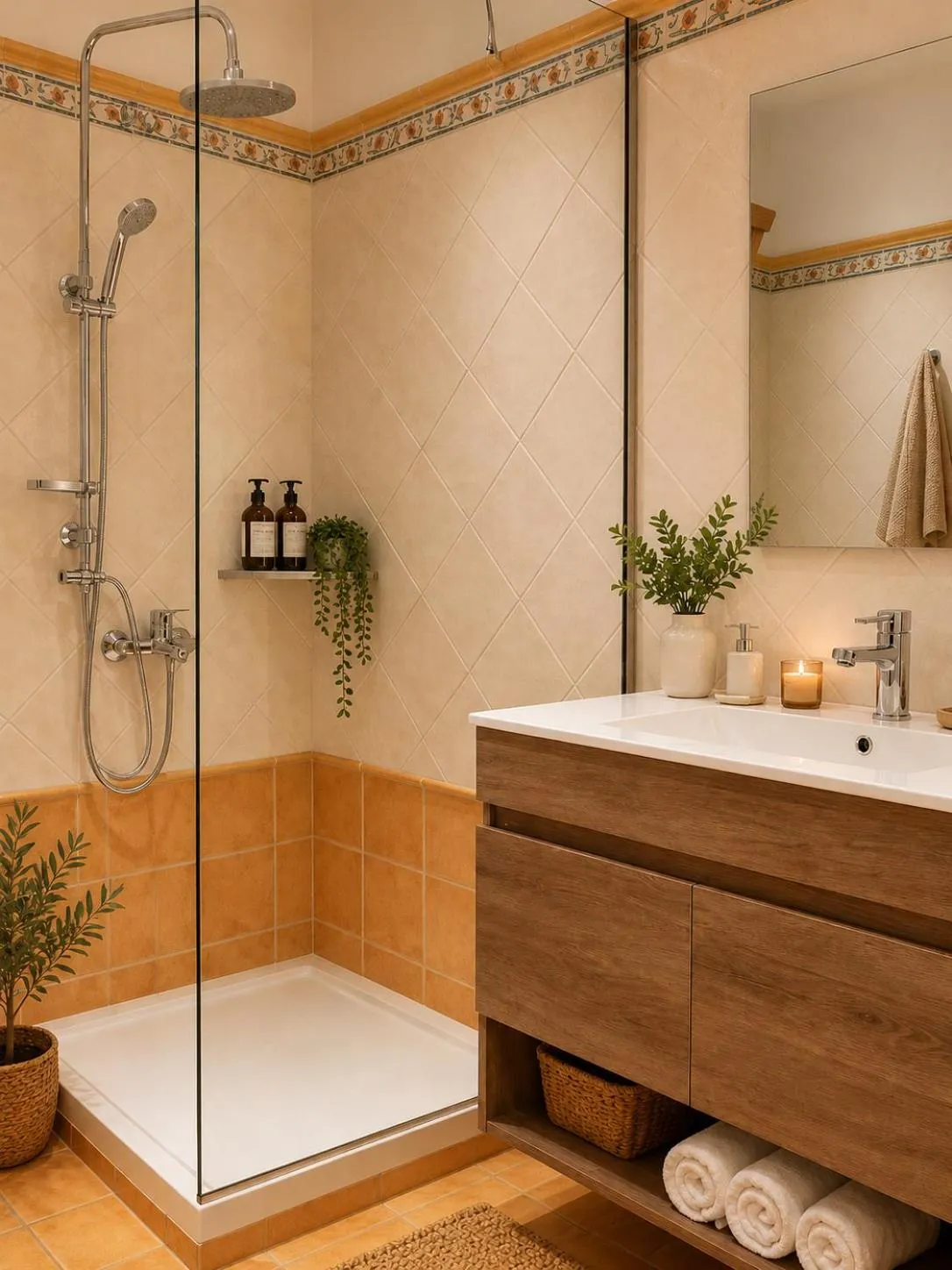 Shower in Kaloudis Studios & Apartments