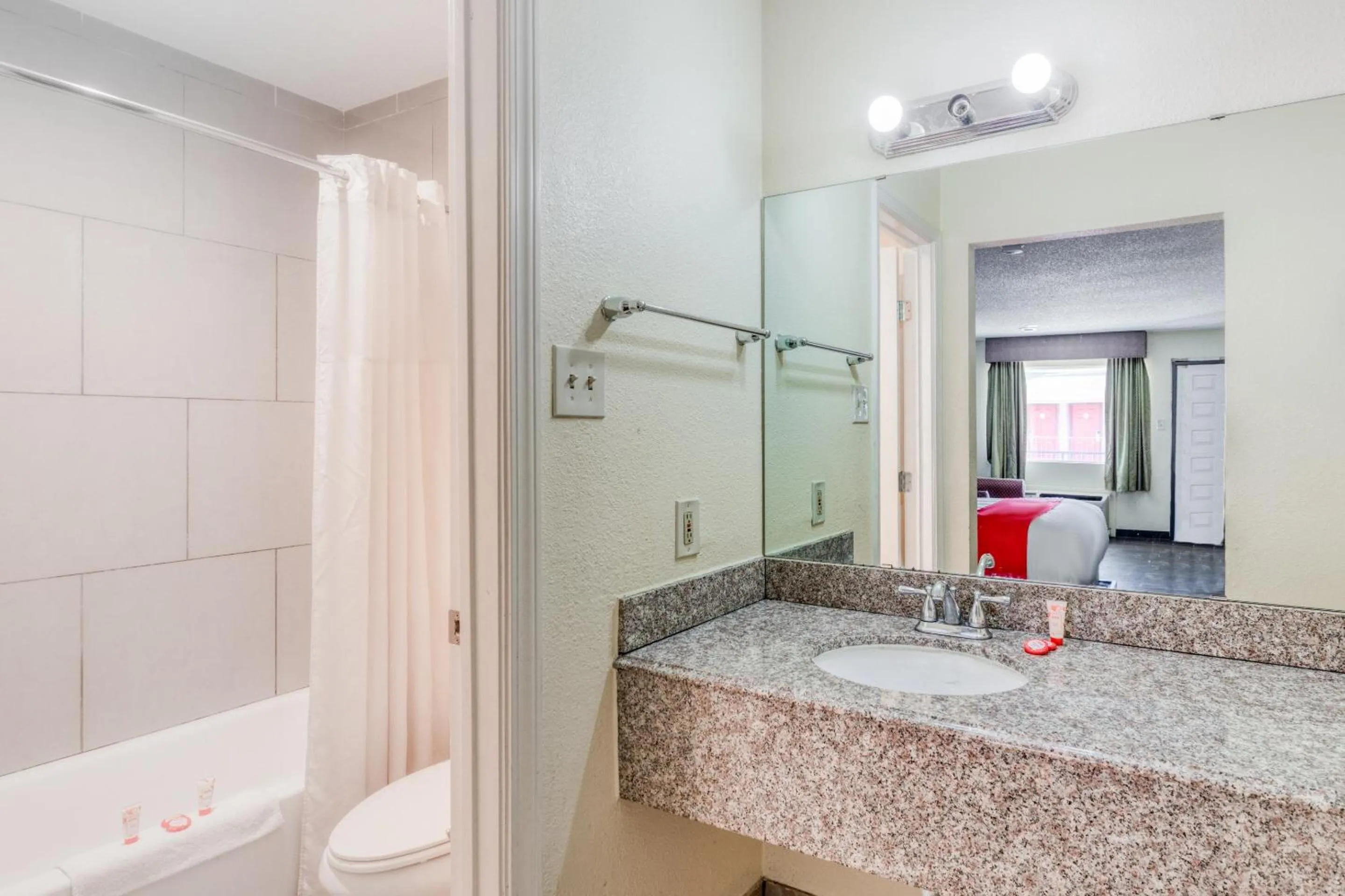 Bathroom in OYO Hotel Rosenberg TX I-69