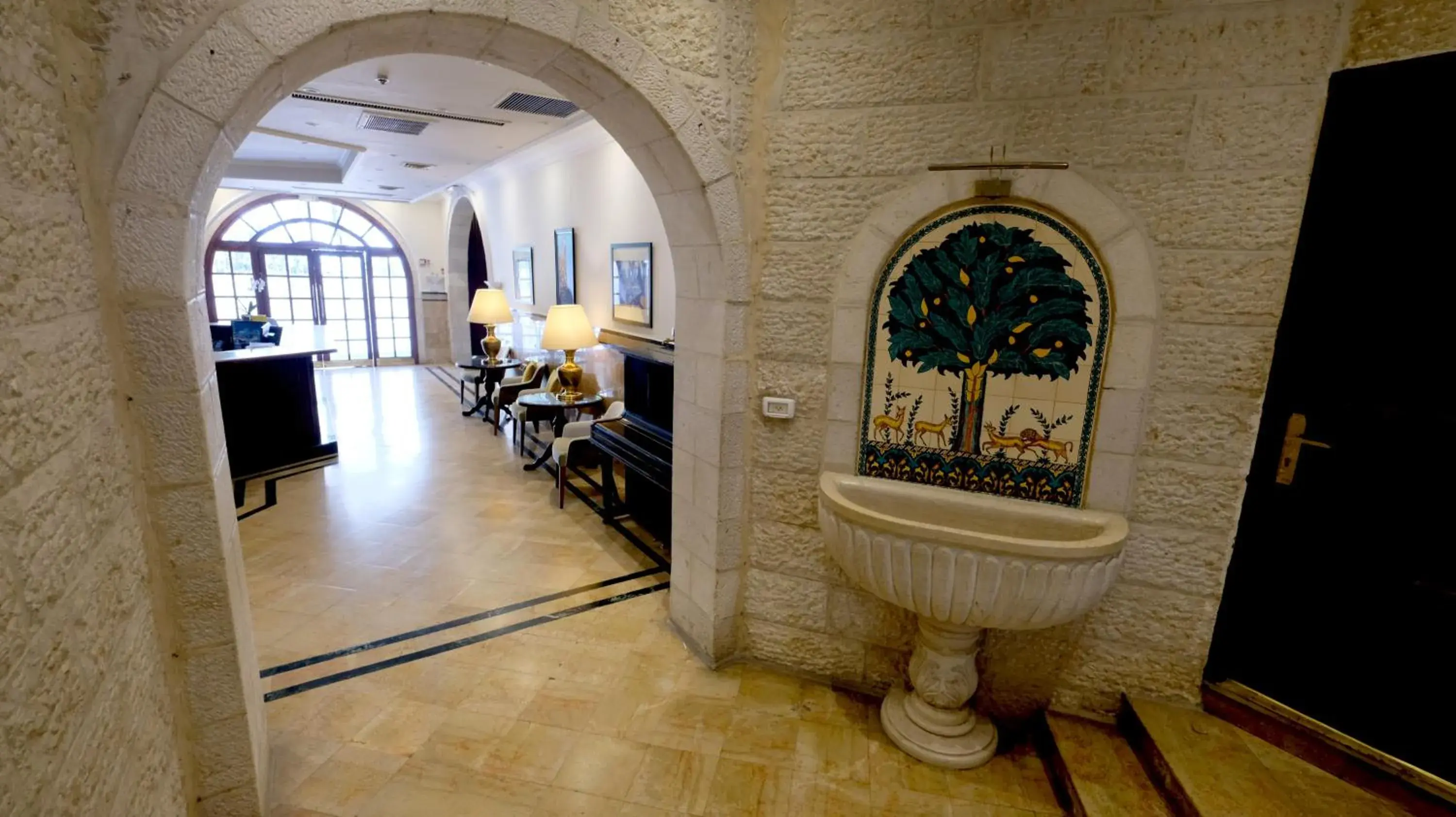 Lobby or reception in Christmas Hotel - Jerusalem Lobby or reception in Christmas Hotel - Jerusalem