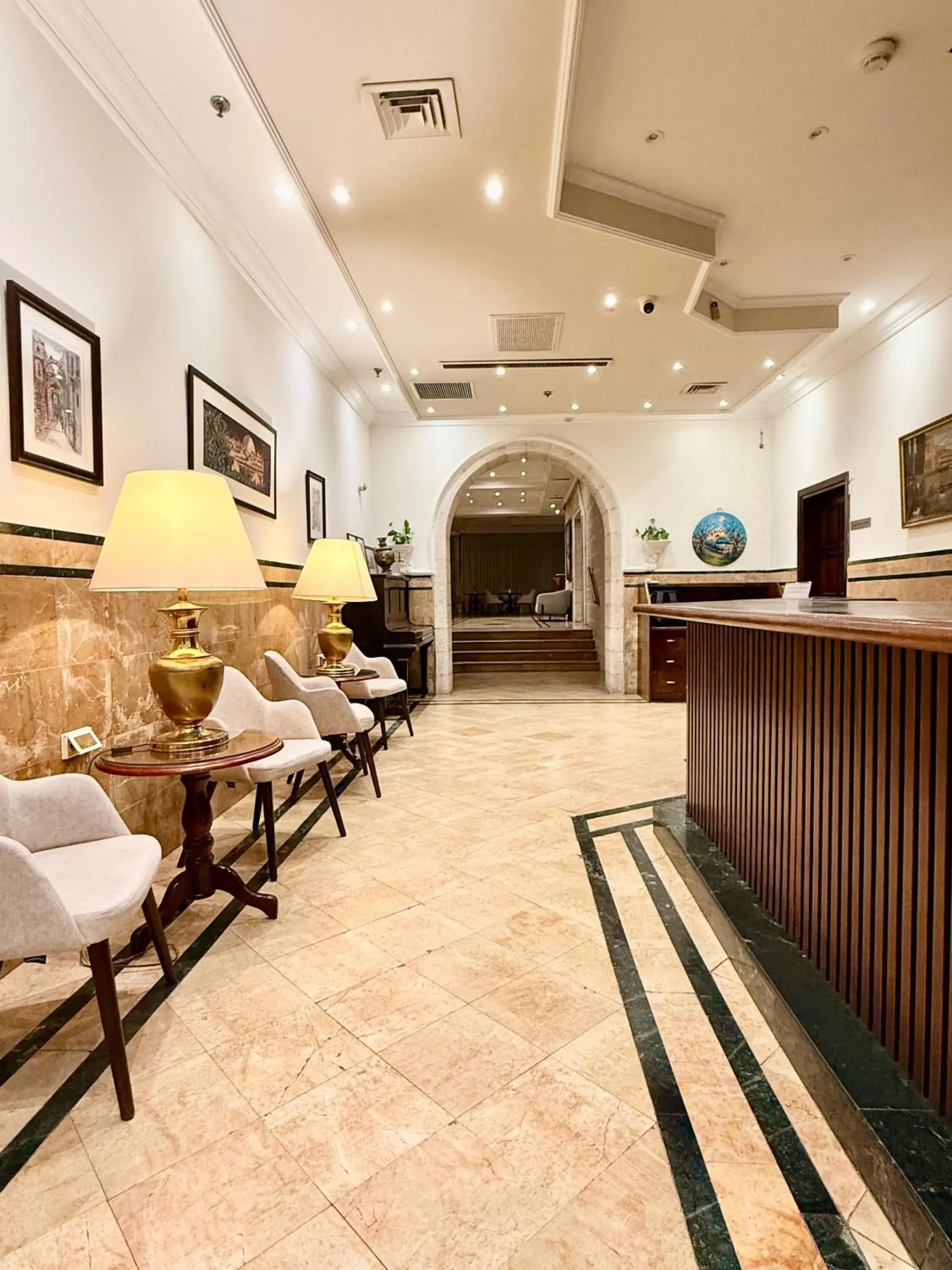 Lobby or reception in Christmas Hotel - Jerusalem Lobby or reception in Christmas Hotel - Jerusalem