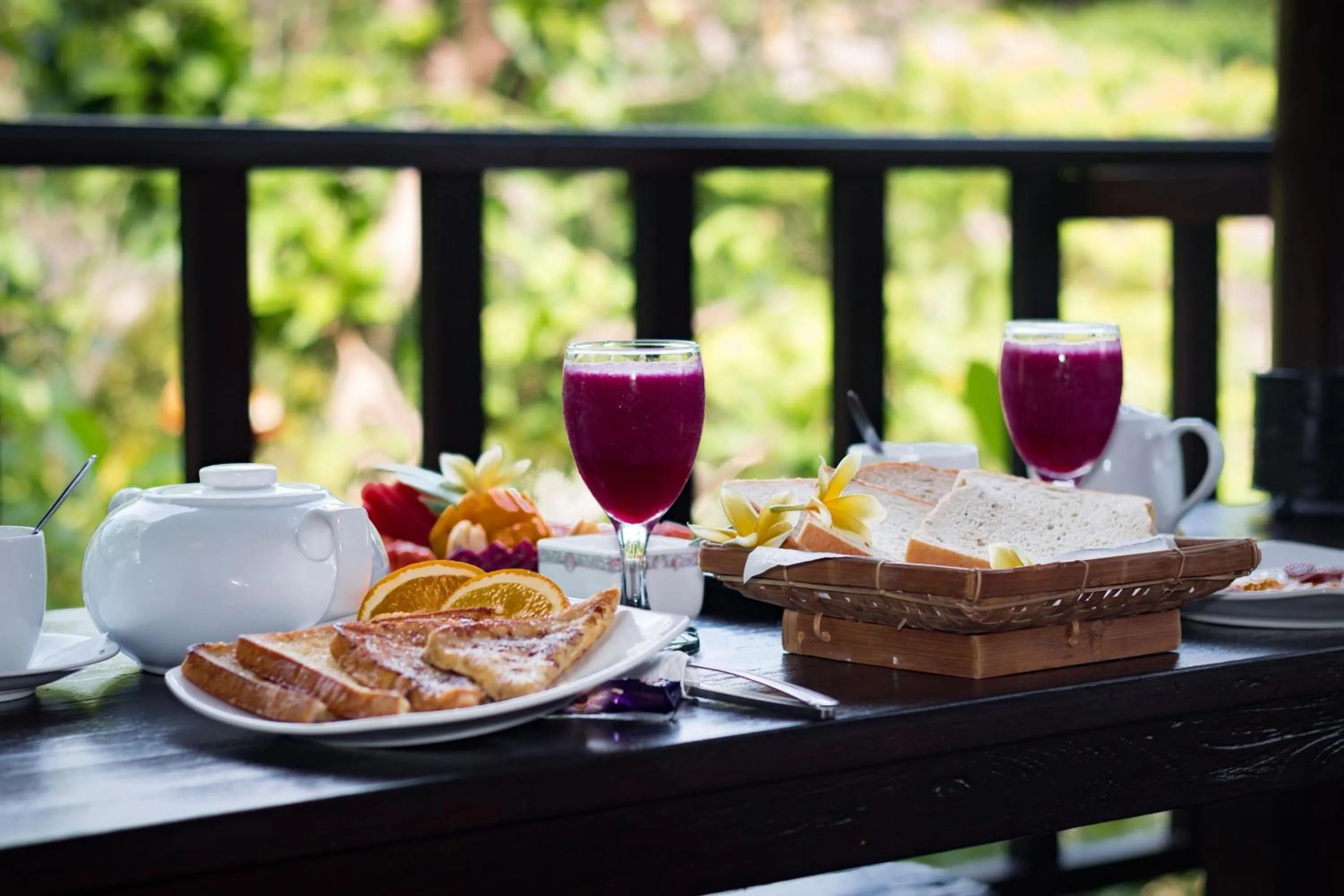 Breakfast in Tropical Bali Hotel
