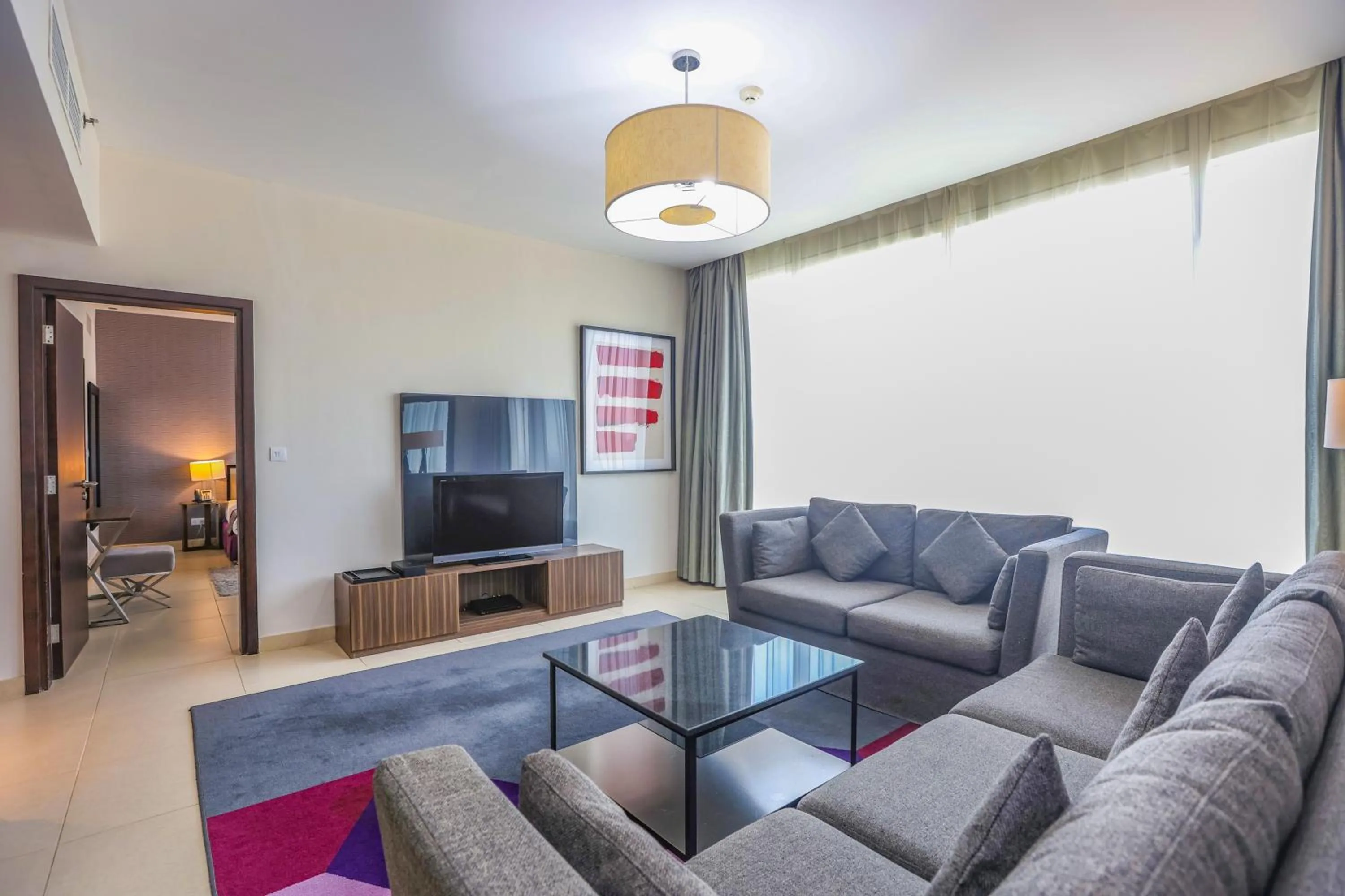 Living room in Nassima Tower Hotel Apartments