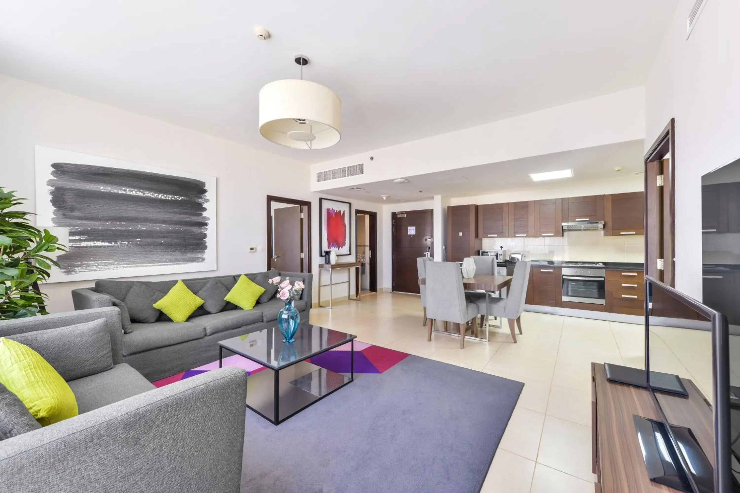 Living room in Nassima Tower Hotel Apartments Living room in Nassima Tower Hotel Apartments