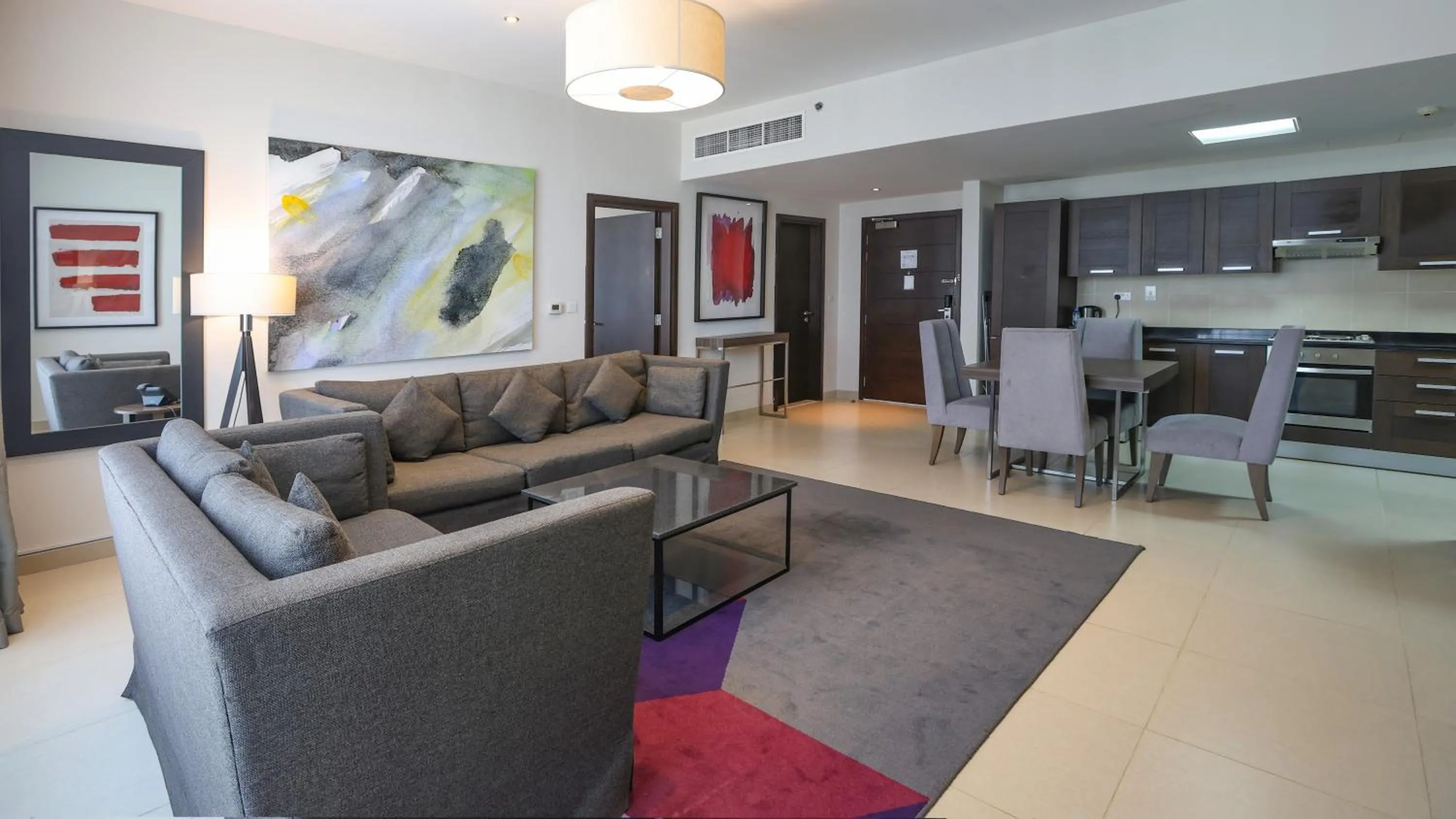 Living room in Nassima Tower Hotel Apartments