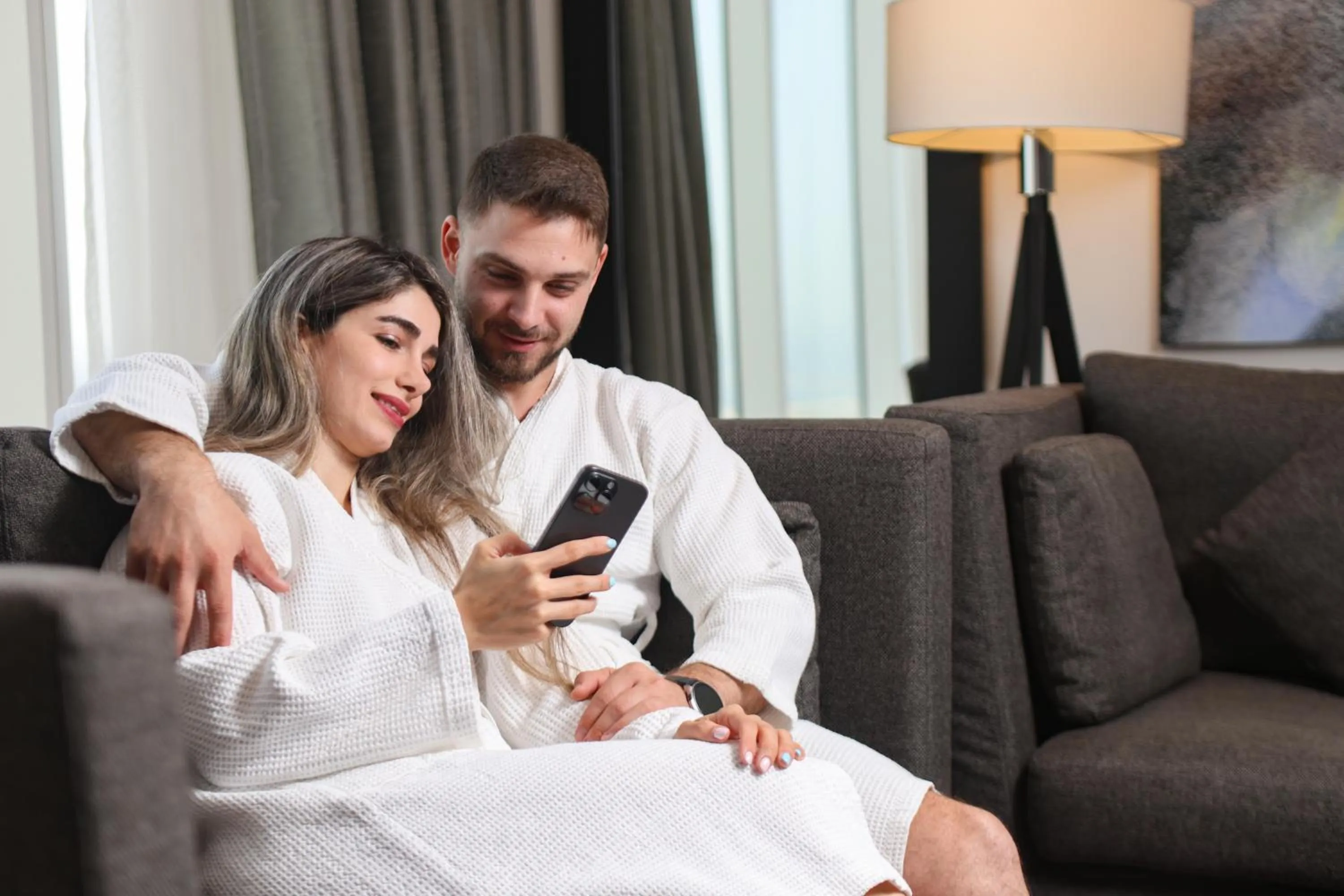 Living room in Nassima Tower Hotel Apartments
