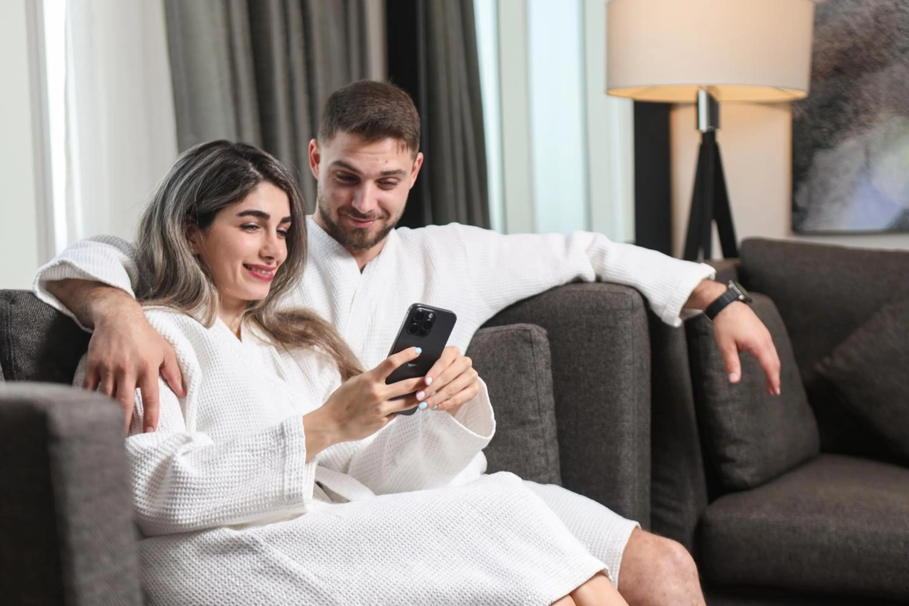 Living room in Nassima Tower Hotel Apartments