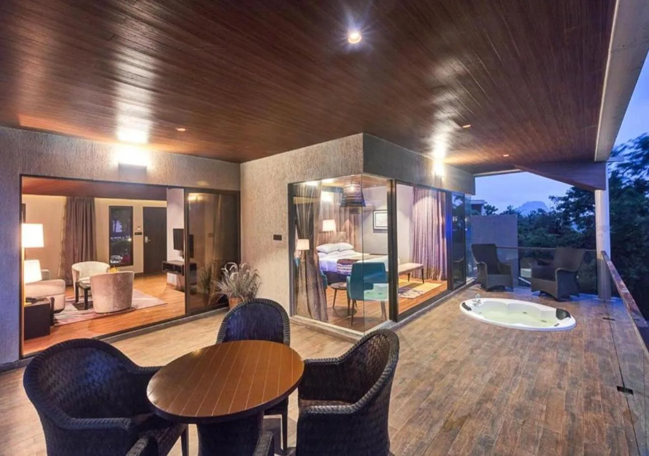 Patio in Aveda Suites at Aamby Valley city