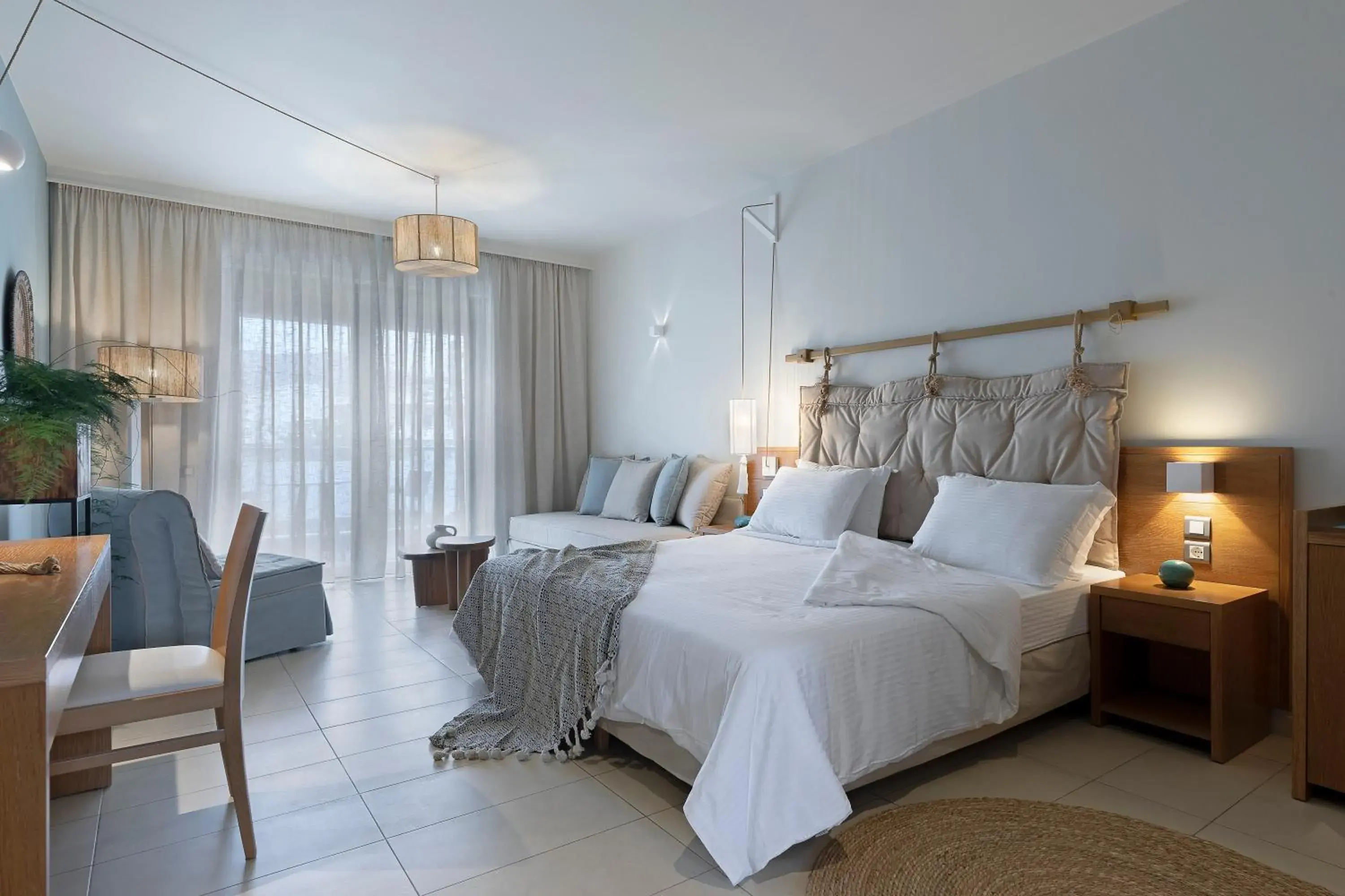 Double or Twin Room with Partial Sea View in Anastasia Hotel & Suites Mediterranean Comfort Double or Twin Room with Partial Sea View in Anastasia Hotel & Suites Mediterranean Comfort